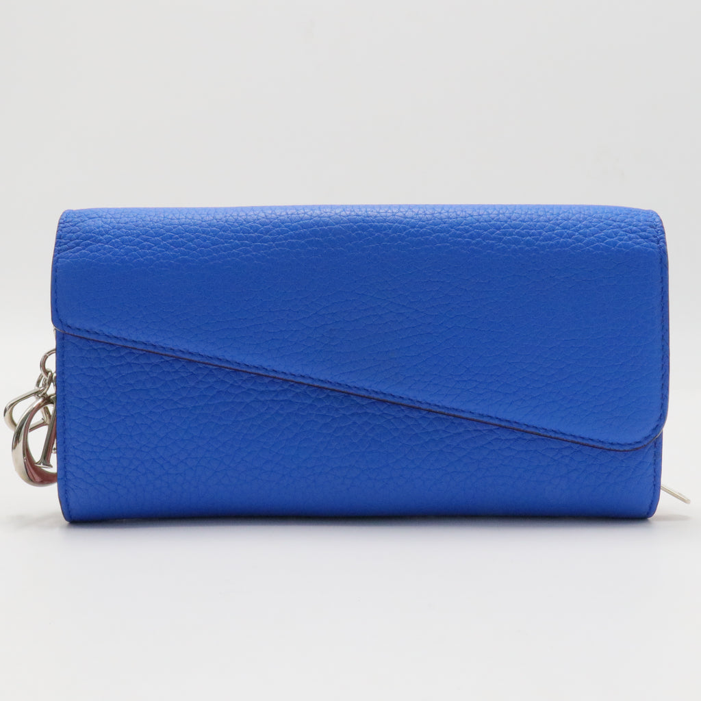 CHRISTIAN DIOR Pebbled Leather Diorissimo Recontre Wallet