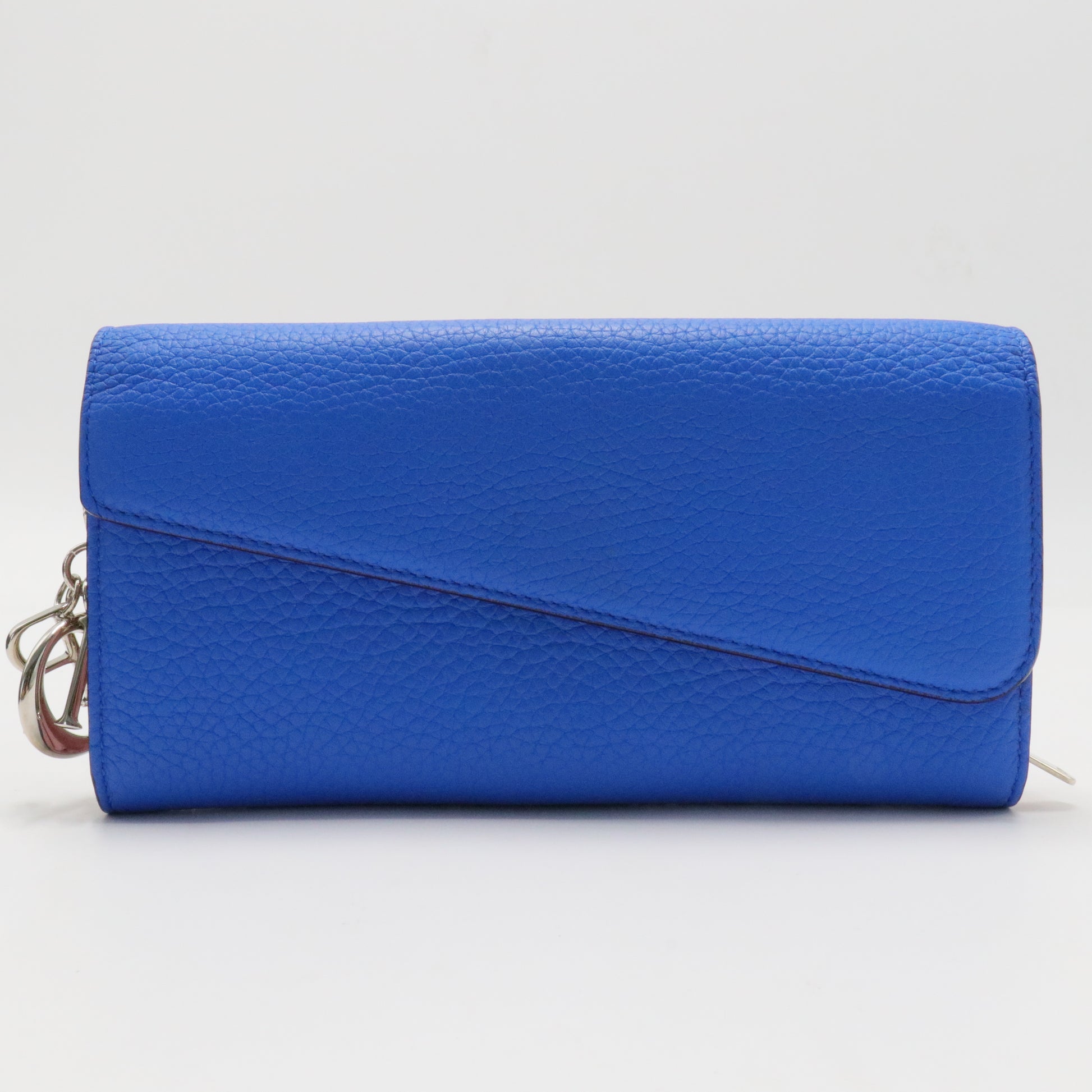 CHRISTIAN DIOR Pebbled Leather Diorissimo Recontre Wallet