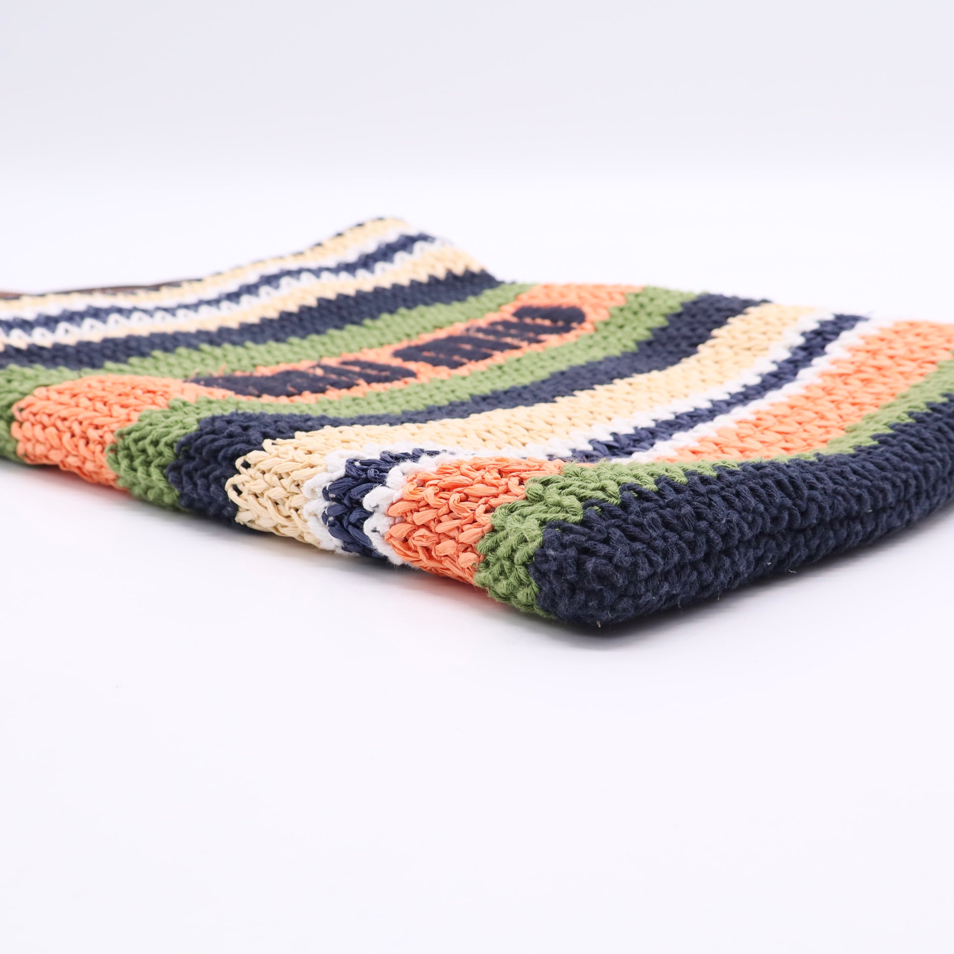Miu Miu Multicolor Woven Raffia and Crochet Fabric Twins LDJ2511