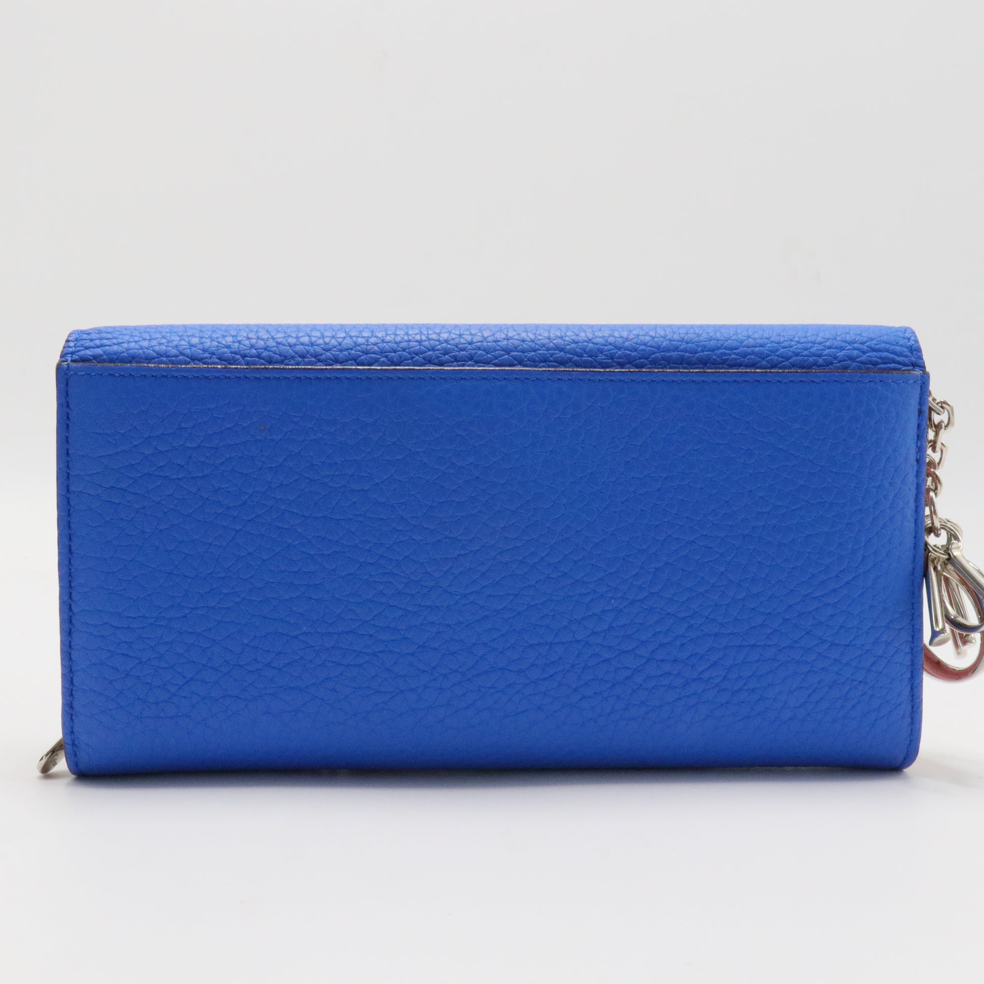 CHRISTIAN DIOR Pebbled Leather Diorissimo Recontre Wallet