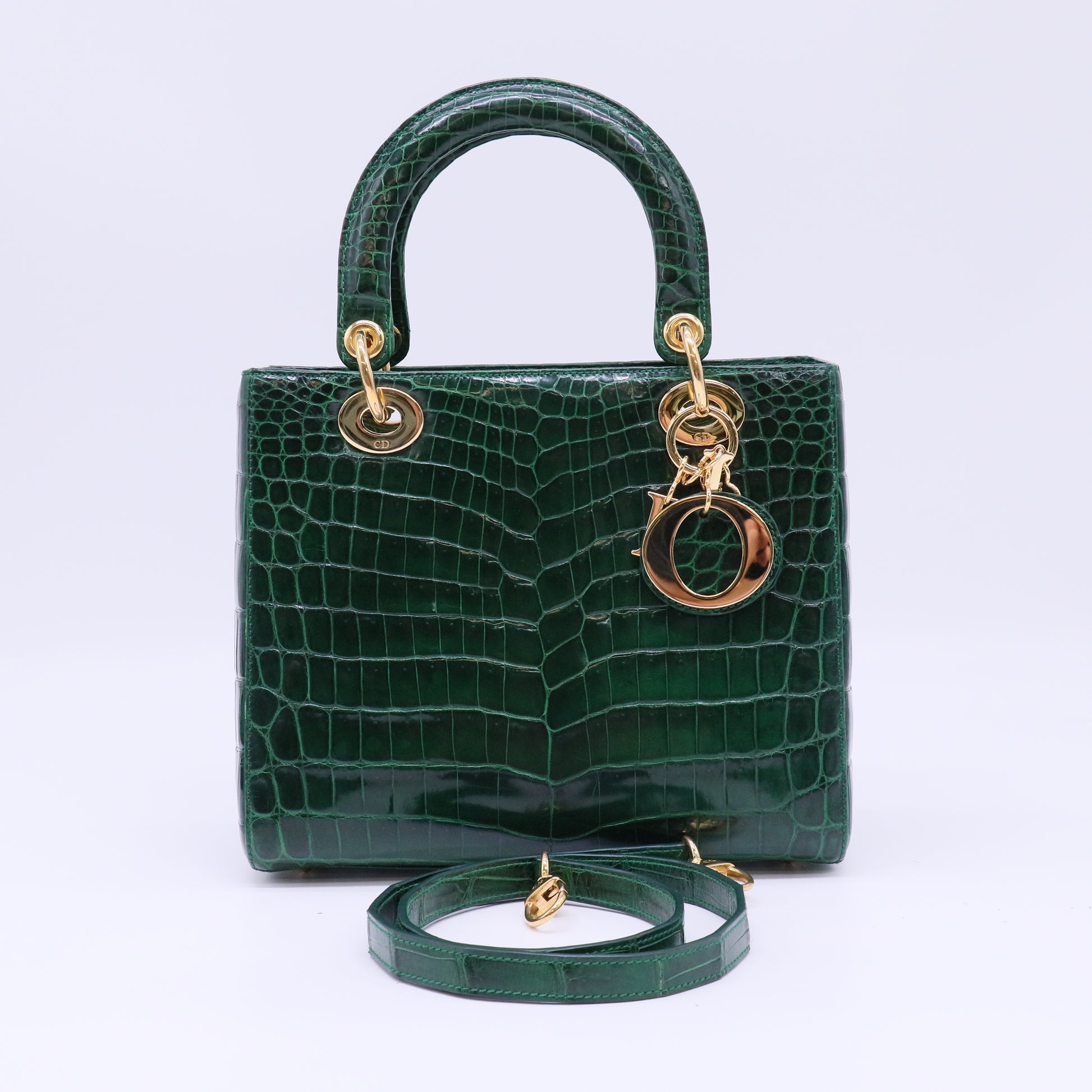 Christian Dior Crocodile Mini Lady Dior Bag Twins B22621