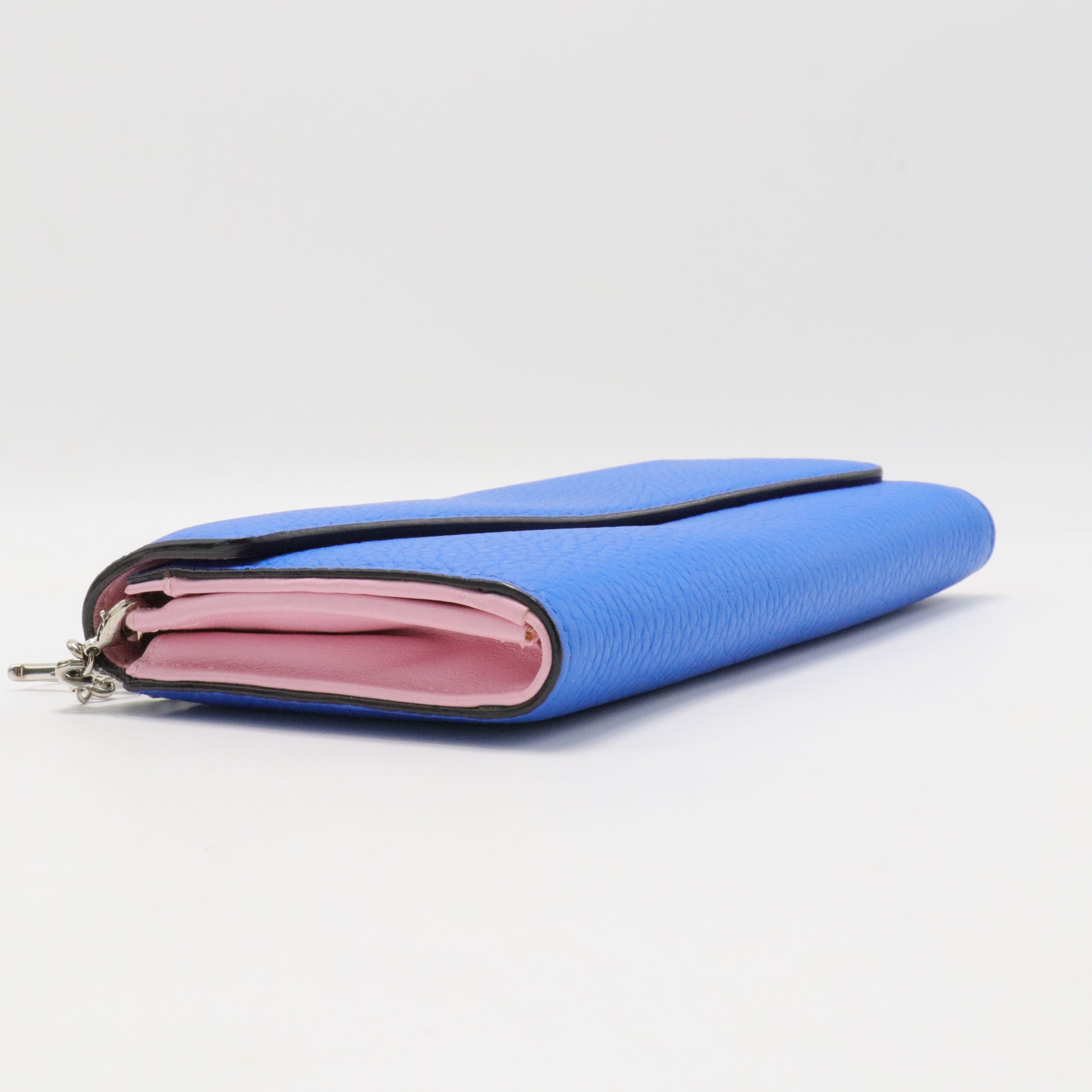 CHRISTIAN DIOR Pebbled Leather Diorissimo Recontre Wallet