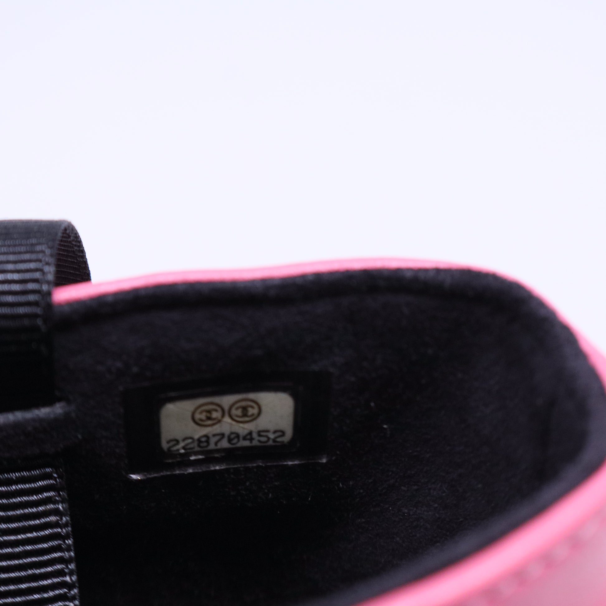 Lambskin Quilted Chain Around Phone Holder Pink Sold Out B20599