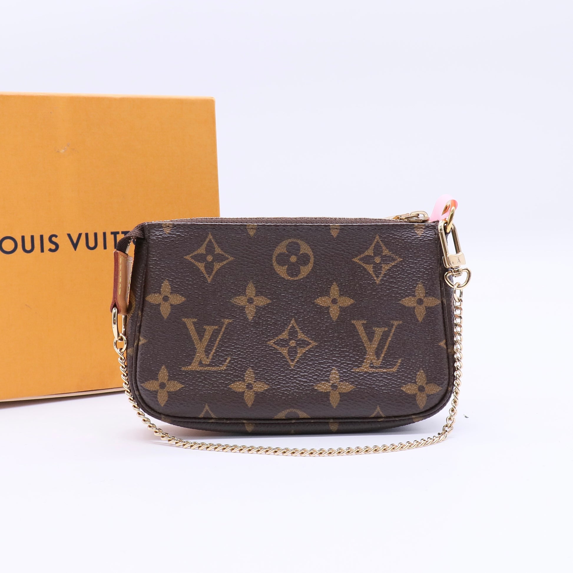 Louis Vuitton Monogram Coated Canvas Mini Accessories Pochette Bag twins LDJ3324