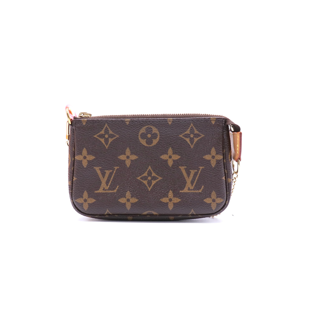 Louis Vuitton Monogram Coated Canvas Mini Accessories Pochette Bag twins LDJ3324
