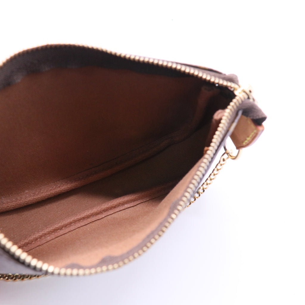 Louis Vuitton Monogram Coated Canvas Mini Accessories Pochette Bag twins LDJ3324