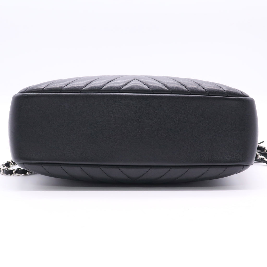 Chanel CC Tassel Camera Bag Diagonal Chevron Calfskin Twins LDJ2522