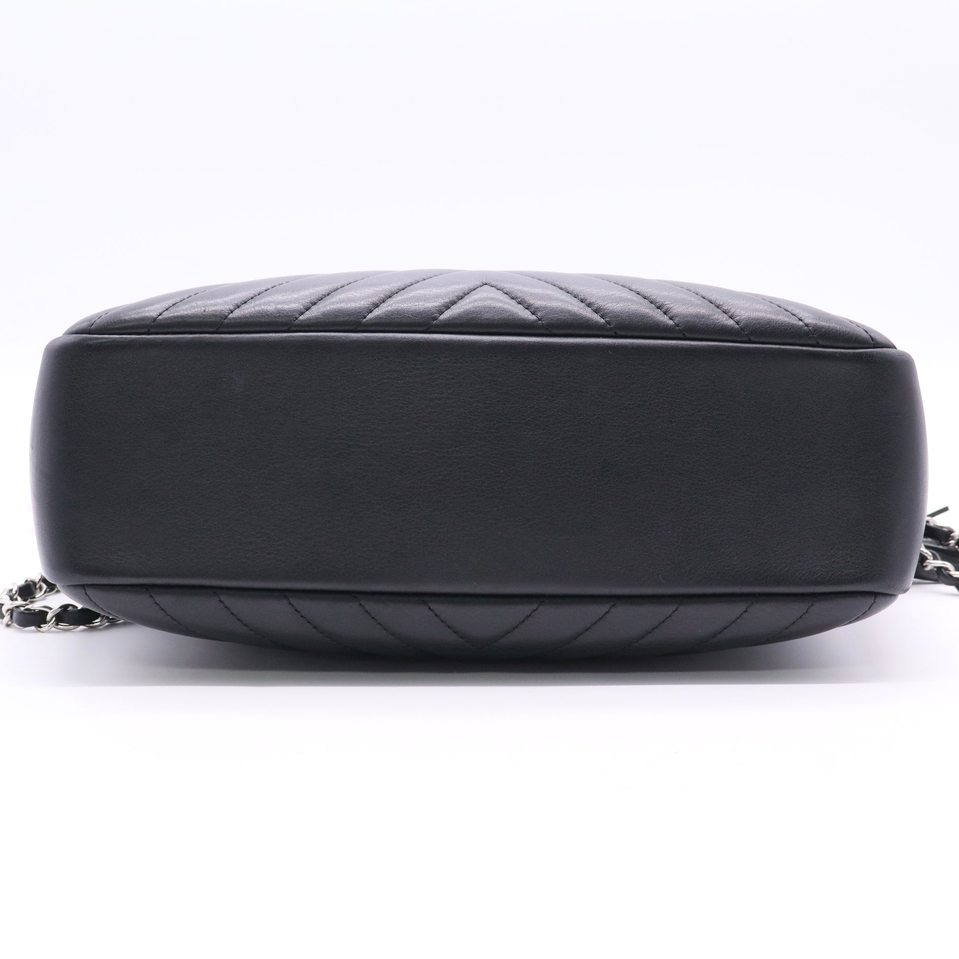 Chanel CC Tassel Camera Bag Diagonal Chevron Calfskin Twins LDJ2522