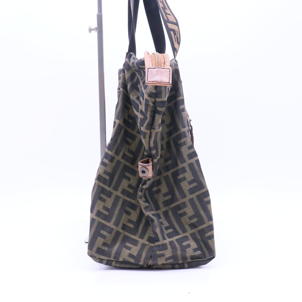 Zucca Vitello Patchwork Shoulder Bag Tobacco Sabbia B21471
