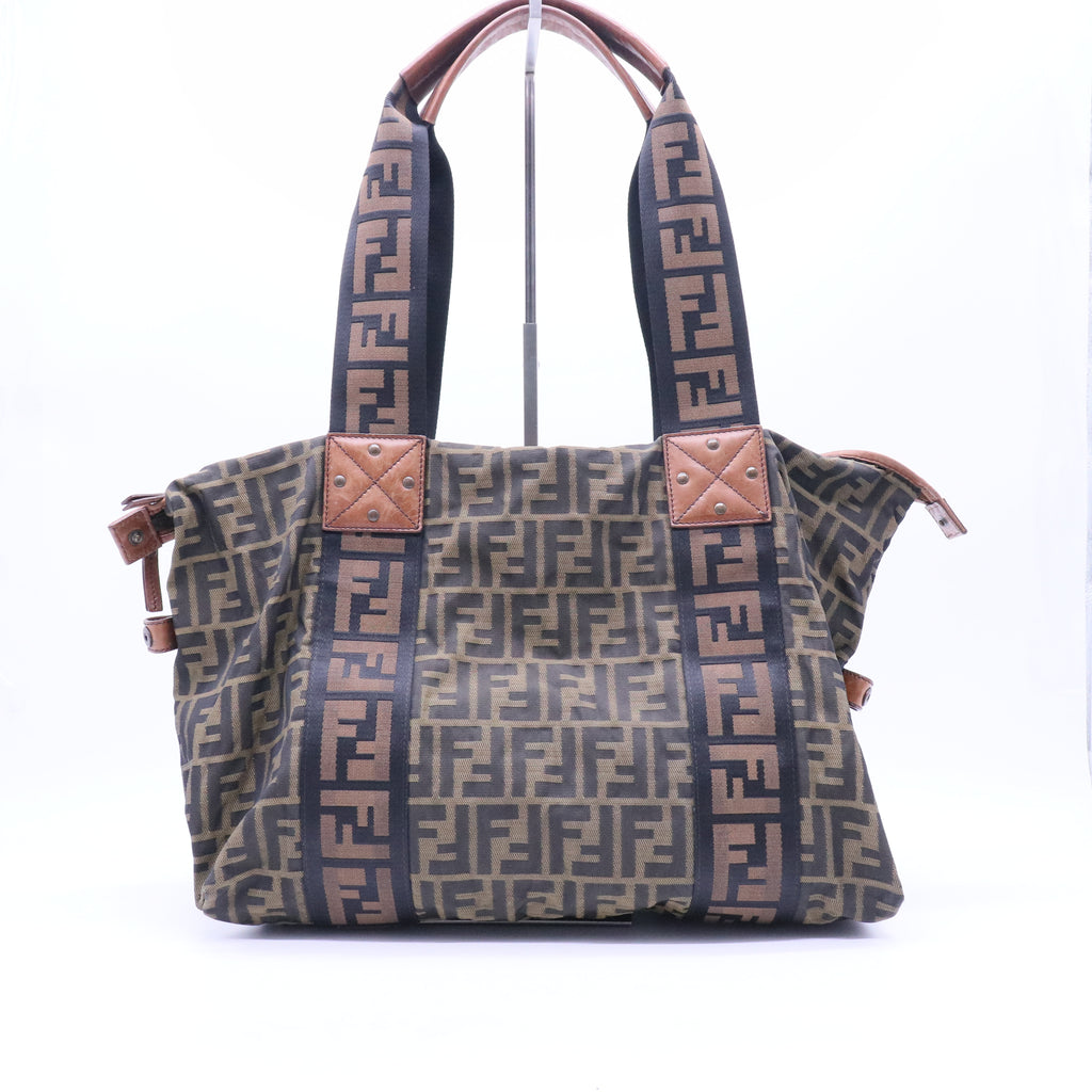 Zucca Vitello Patchwork Shoulder Bag Tobacco Sabbia B21471