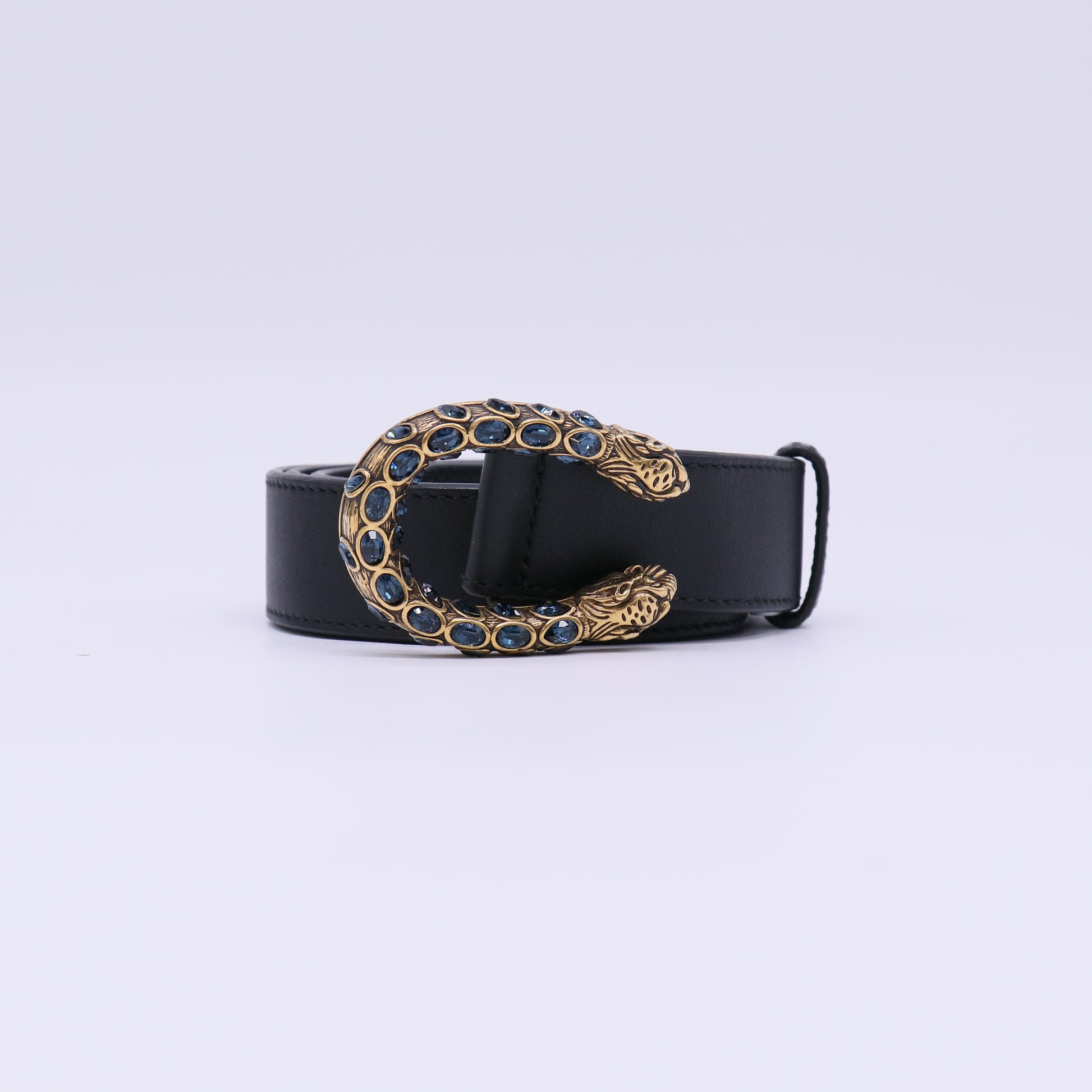 Gucci Dionysus Crystal Embellished Leather Belt W22144