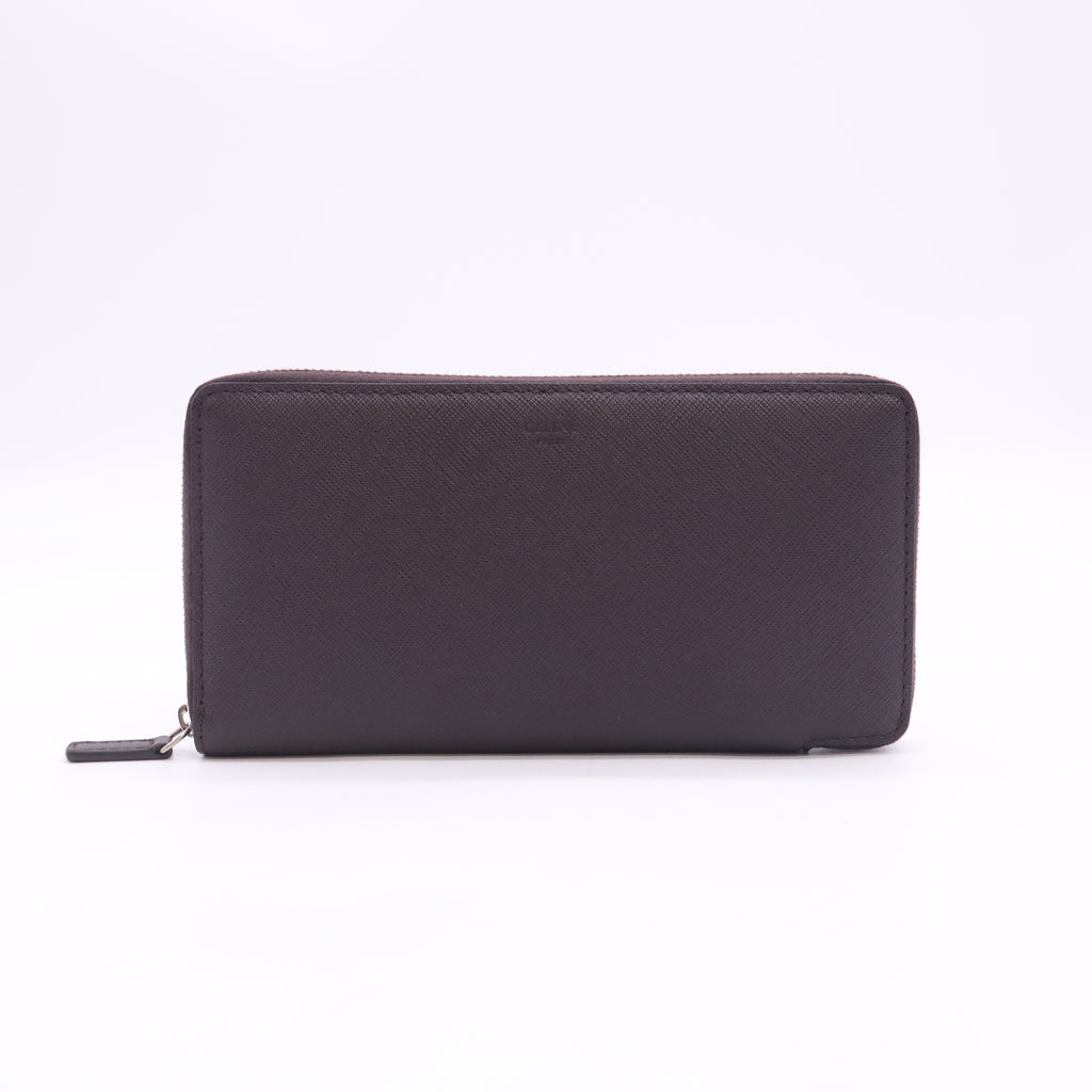 Large Zipped Wallet in Grained Calfskin W23386