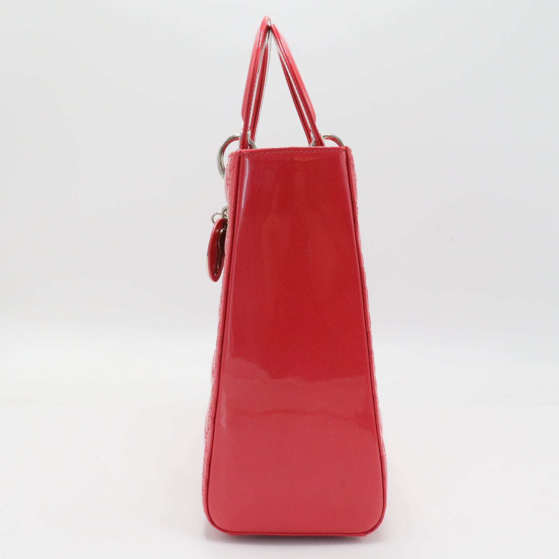 Lady Dior Bag Cannage Quilt Patent Large