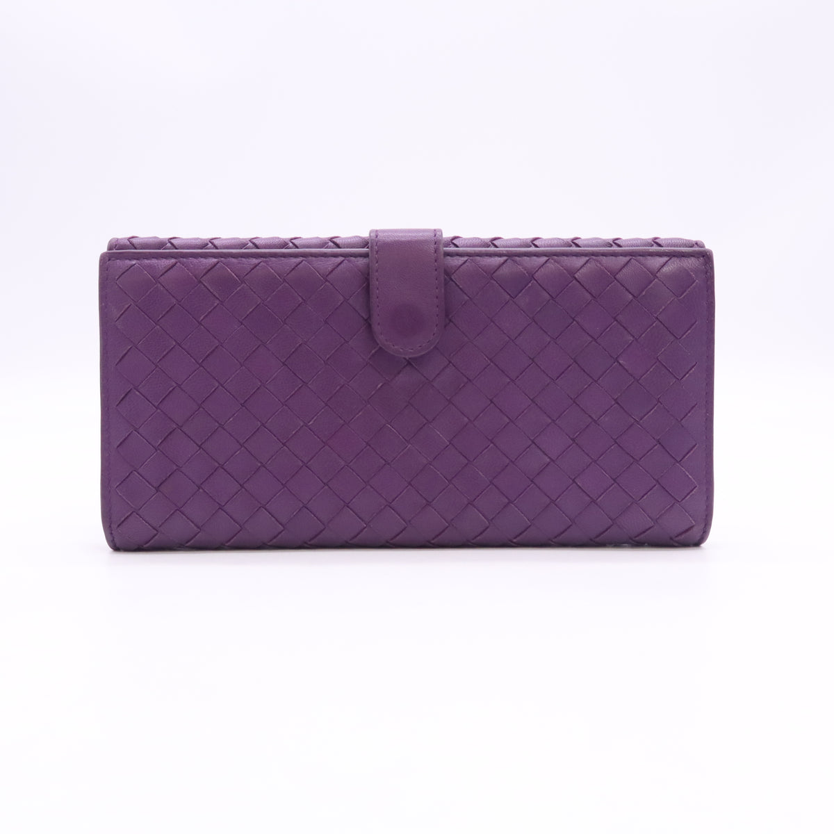 Intrecciato Weave Leather Continental Wallet W23273