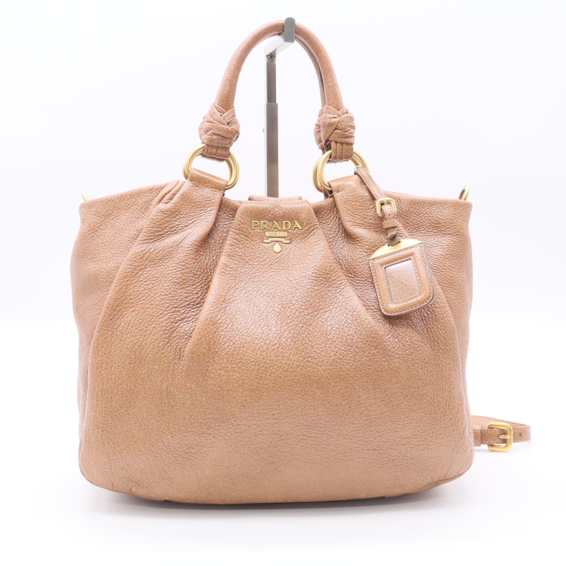 Chic Leather Top Handle Bag twins