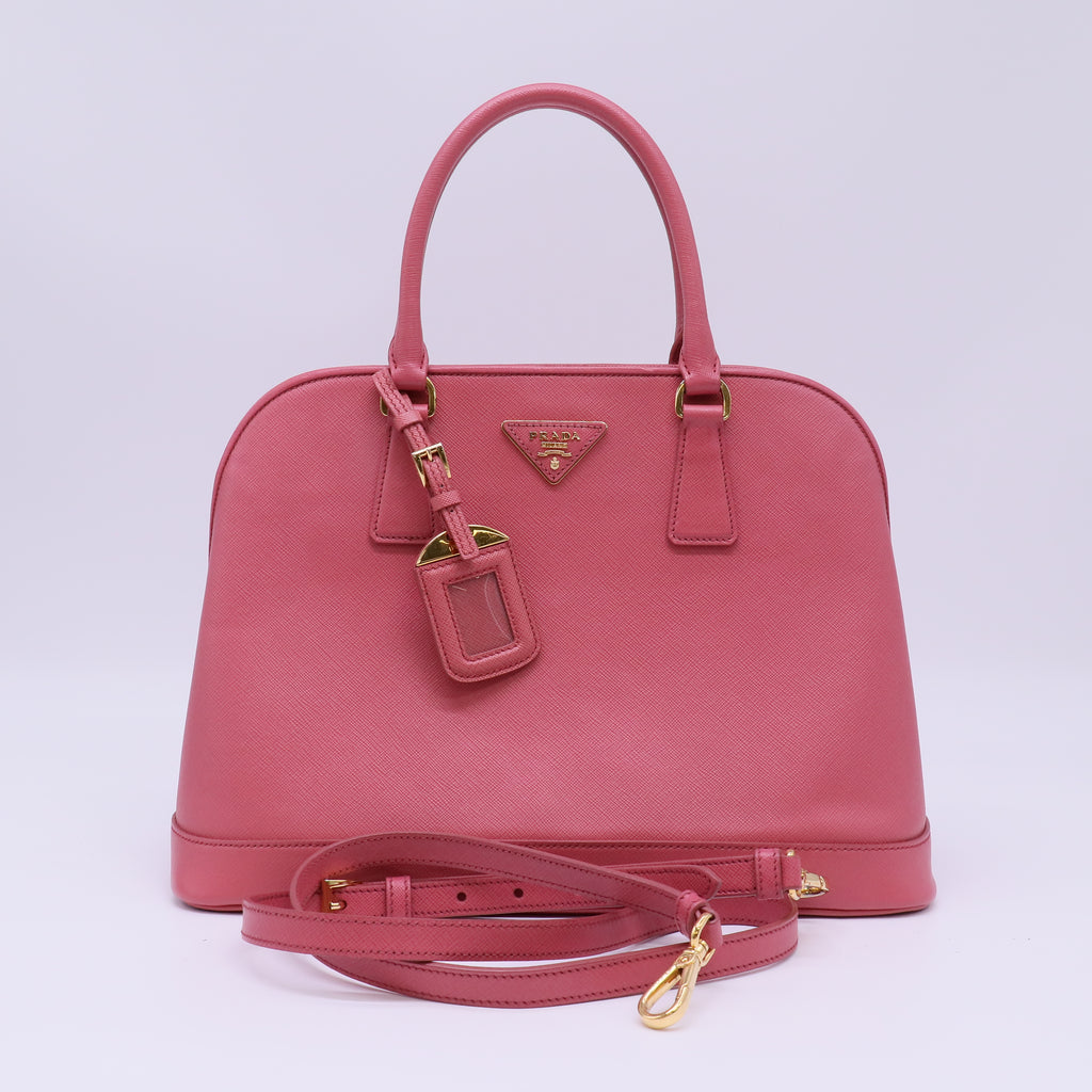 Prada Saffiano Lux Medium Open Promenade Satchel Bag B22765