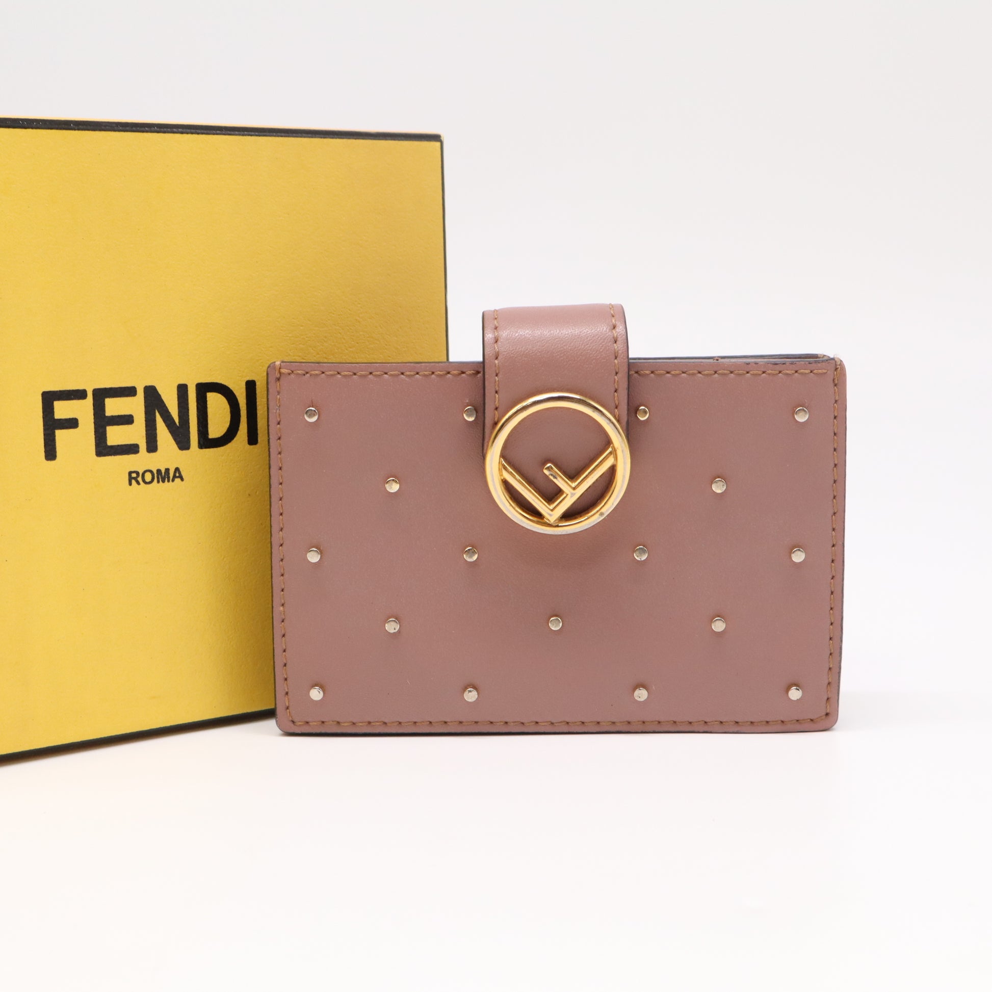 Fendi F is Fendi Studded Accordion Card Holder W22241