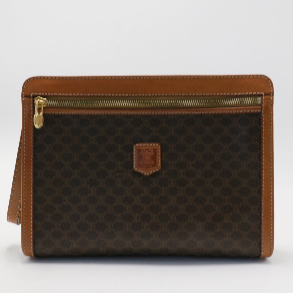 Macadam Clutch Bag Brown