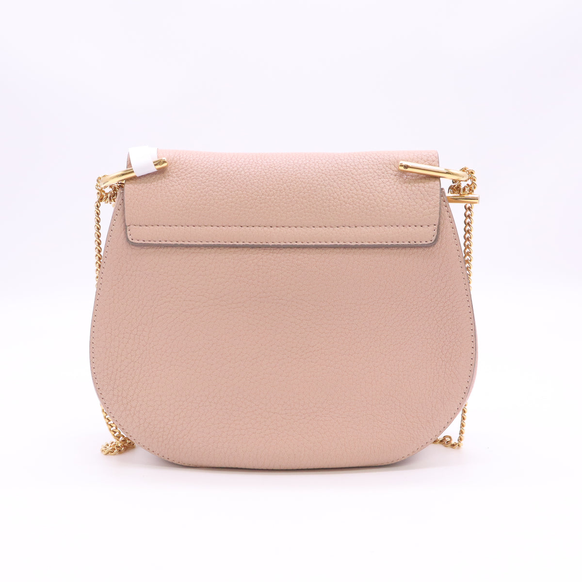 Abstract White Pebbled Leather Small Drew Bag B24593