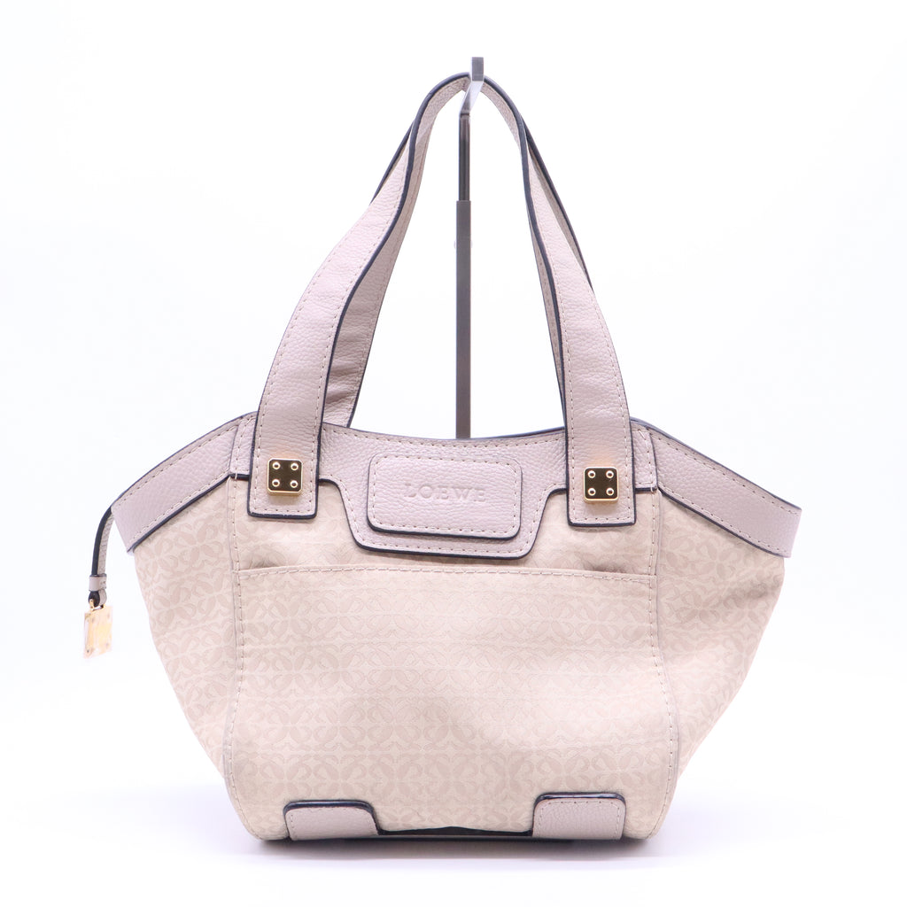 Vintage Leather & Monogram Canvas Small Tote B21217