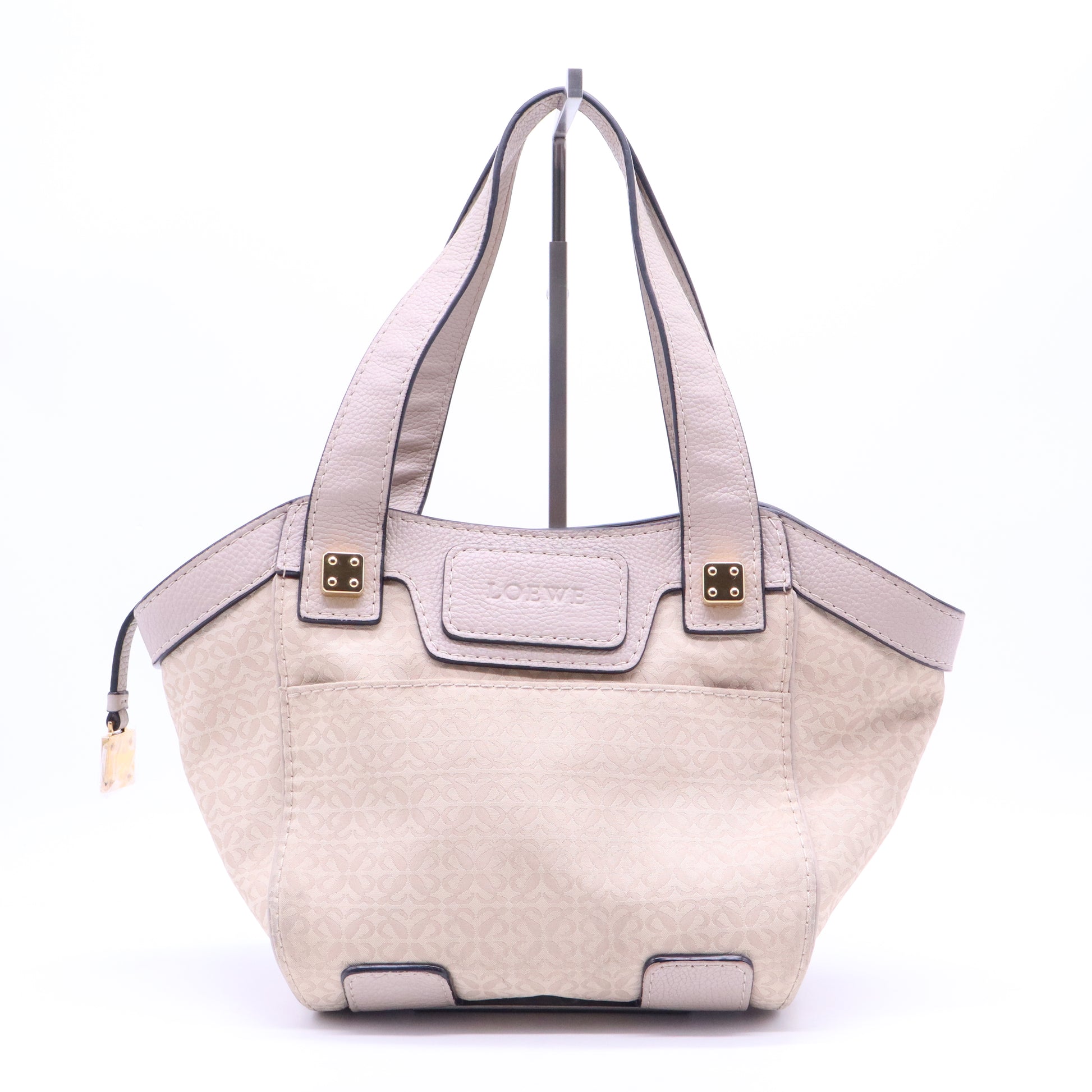 Vintage Leather & Monogram Canvas Small Tote B21217