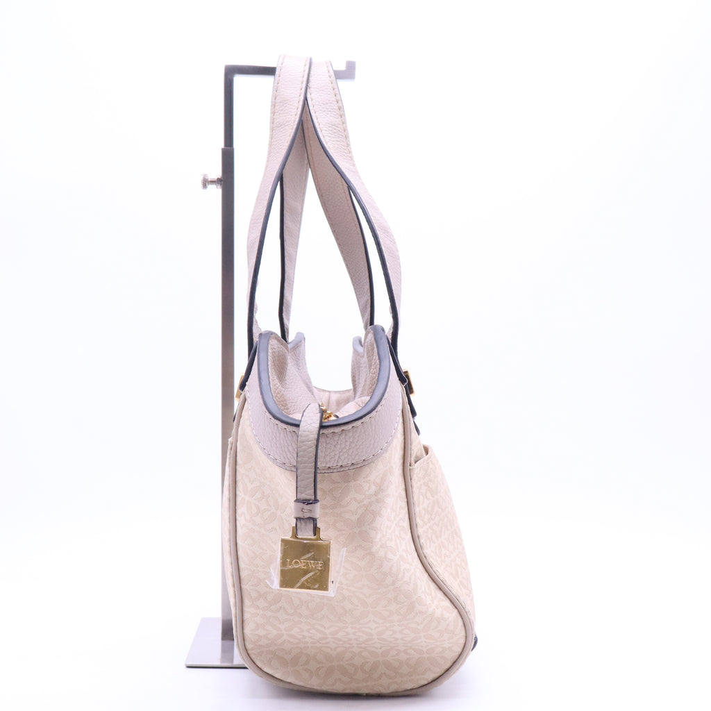 Vintage Leather & Monogram Canvas Small Tote B21217