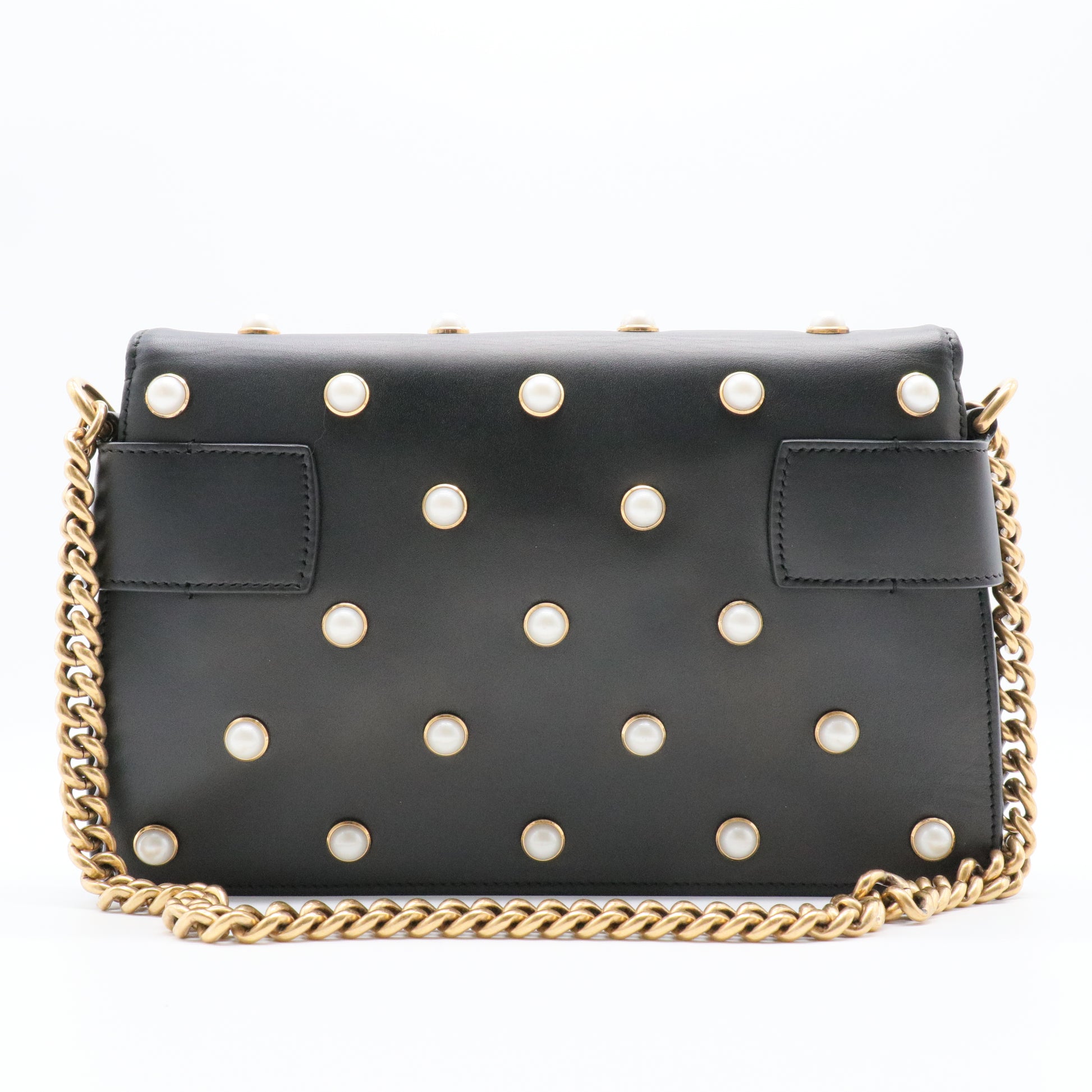 Broadway Pearly Bee Shoulder Bag Embellished Leather Mini
