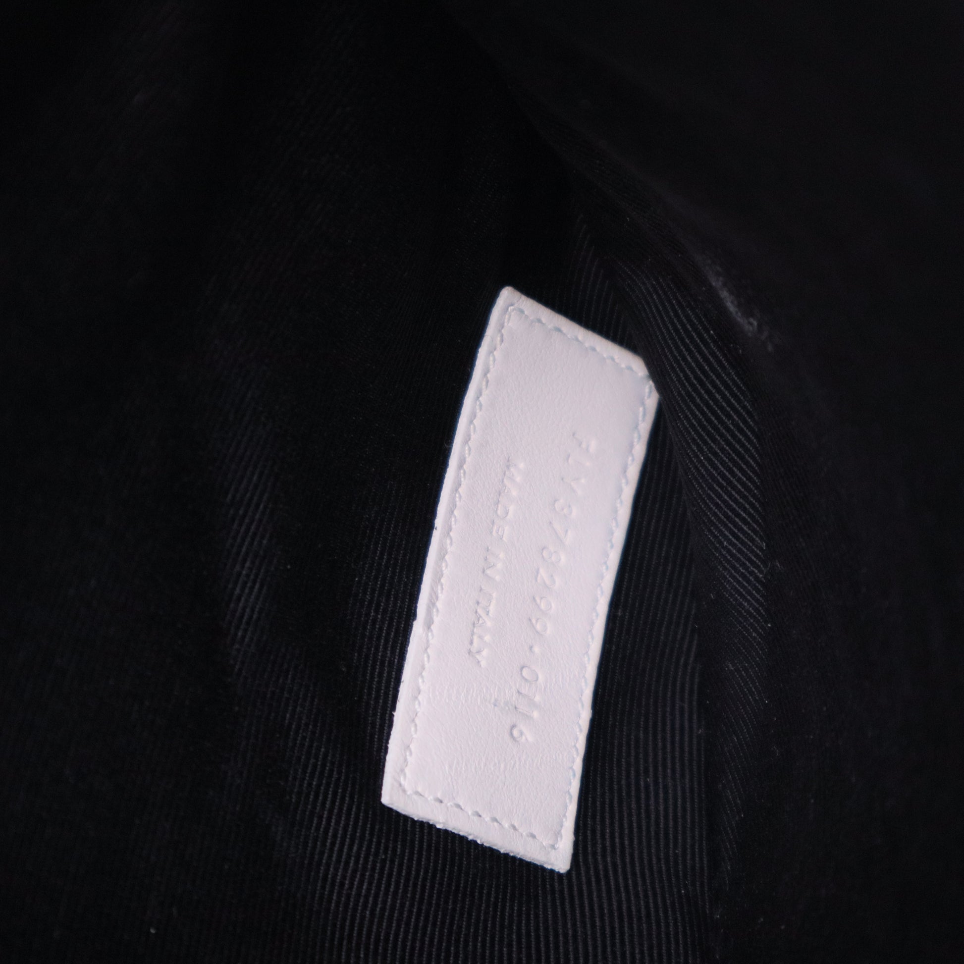 Saint Laurent White Leather & Grey Python Trim Baby Sac De Jour Bag Twins B20481