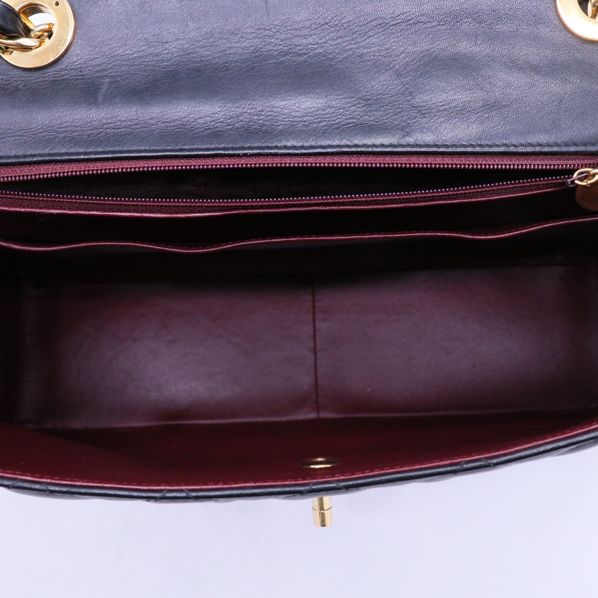 Black Lambskin Maxi Vintage Flap Bag B21578