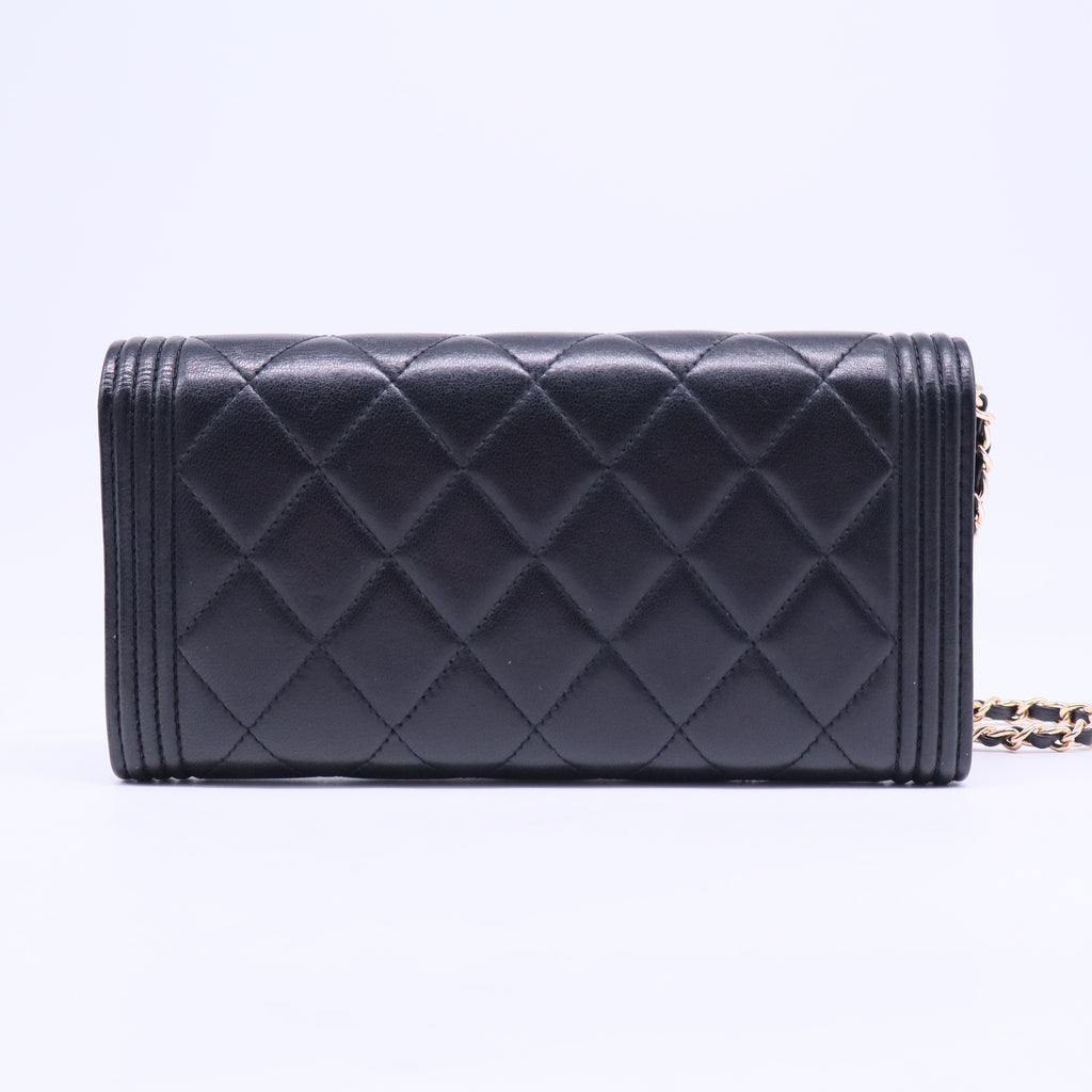Boy Flap Wallet Quilted Lambskin Long w20451