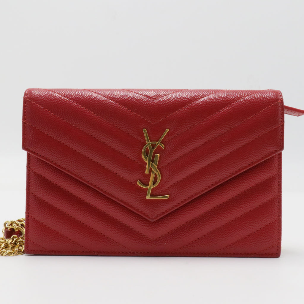 Monogram Matelassé Envelope Wallet On Chain Leather Small