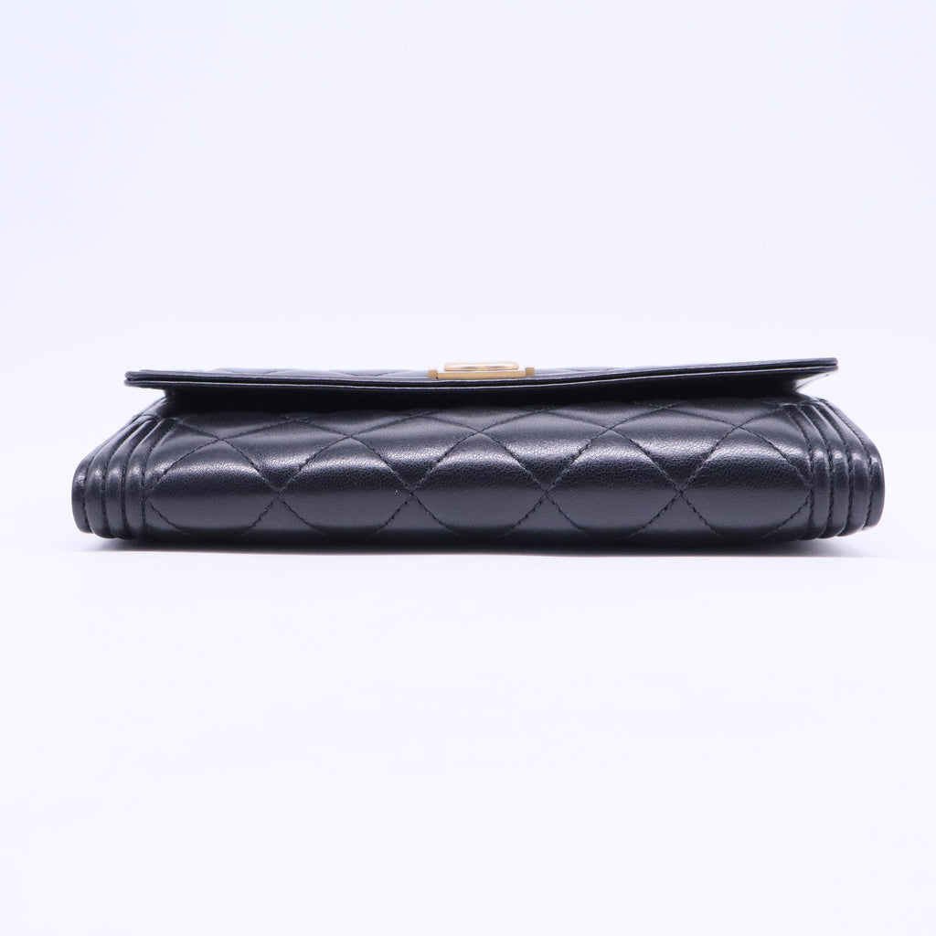 Boy Flap Wallet Quilted Lambskin Long w20451
