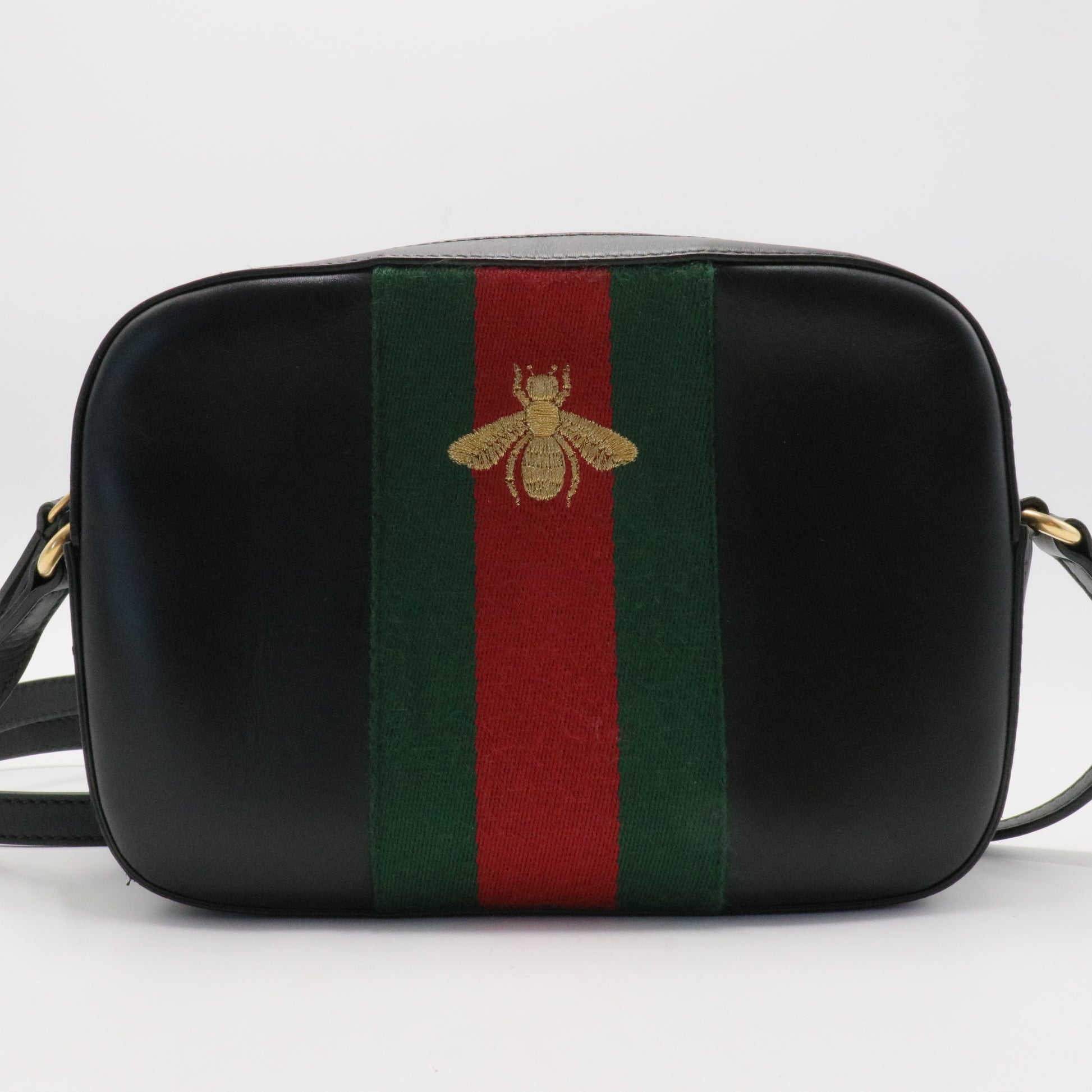 Bee Web Camera Bag Leather