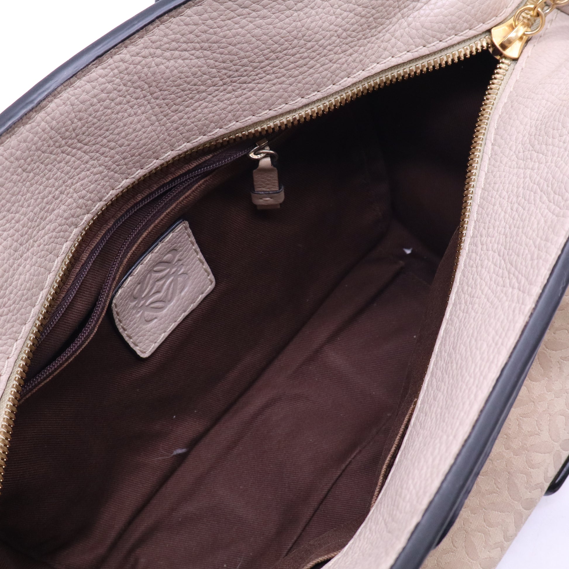Vintage Leather & Monogram Canvas Small Tote B21217