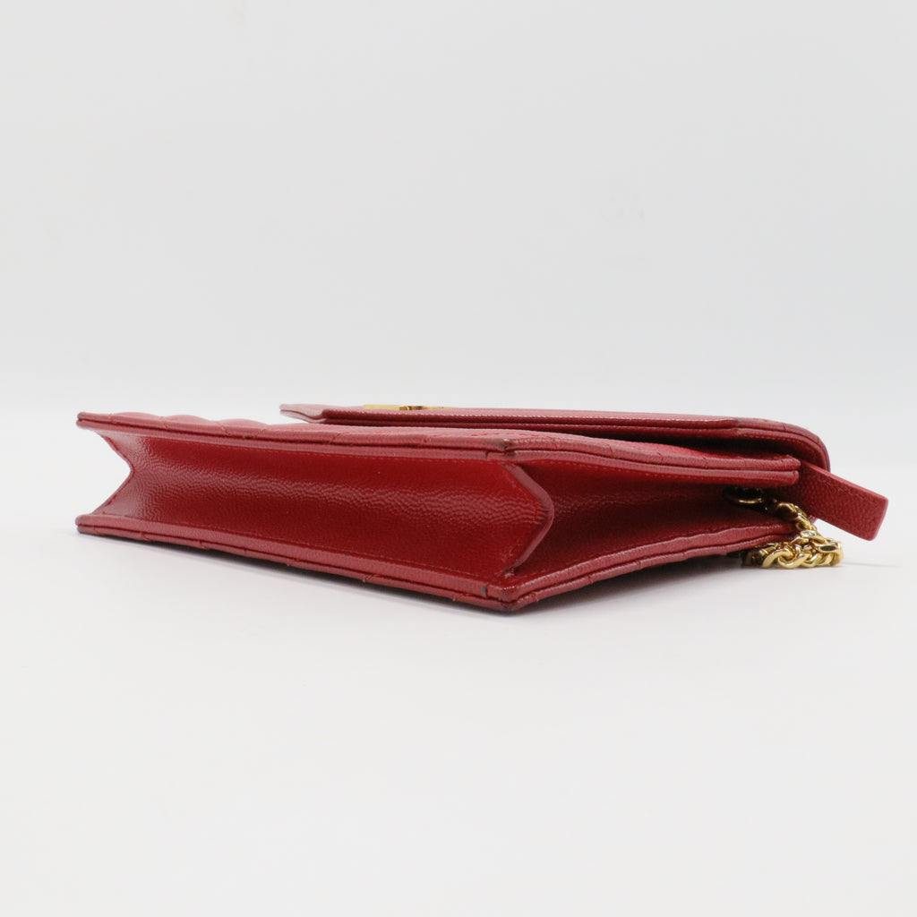 Monogram Matelassé Envelope Wallet On Chain Leather Small