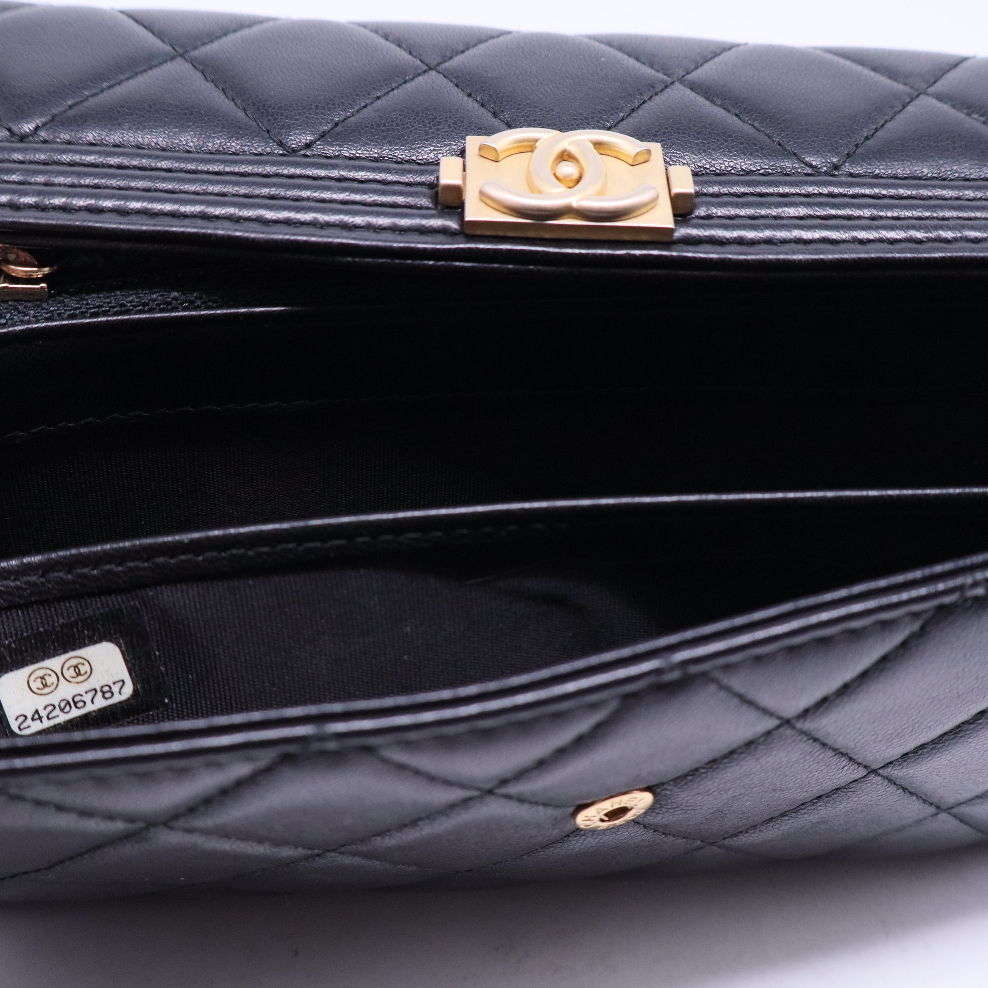 Boy Flap Wallet Quilted Lambskin Long w20451