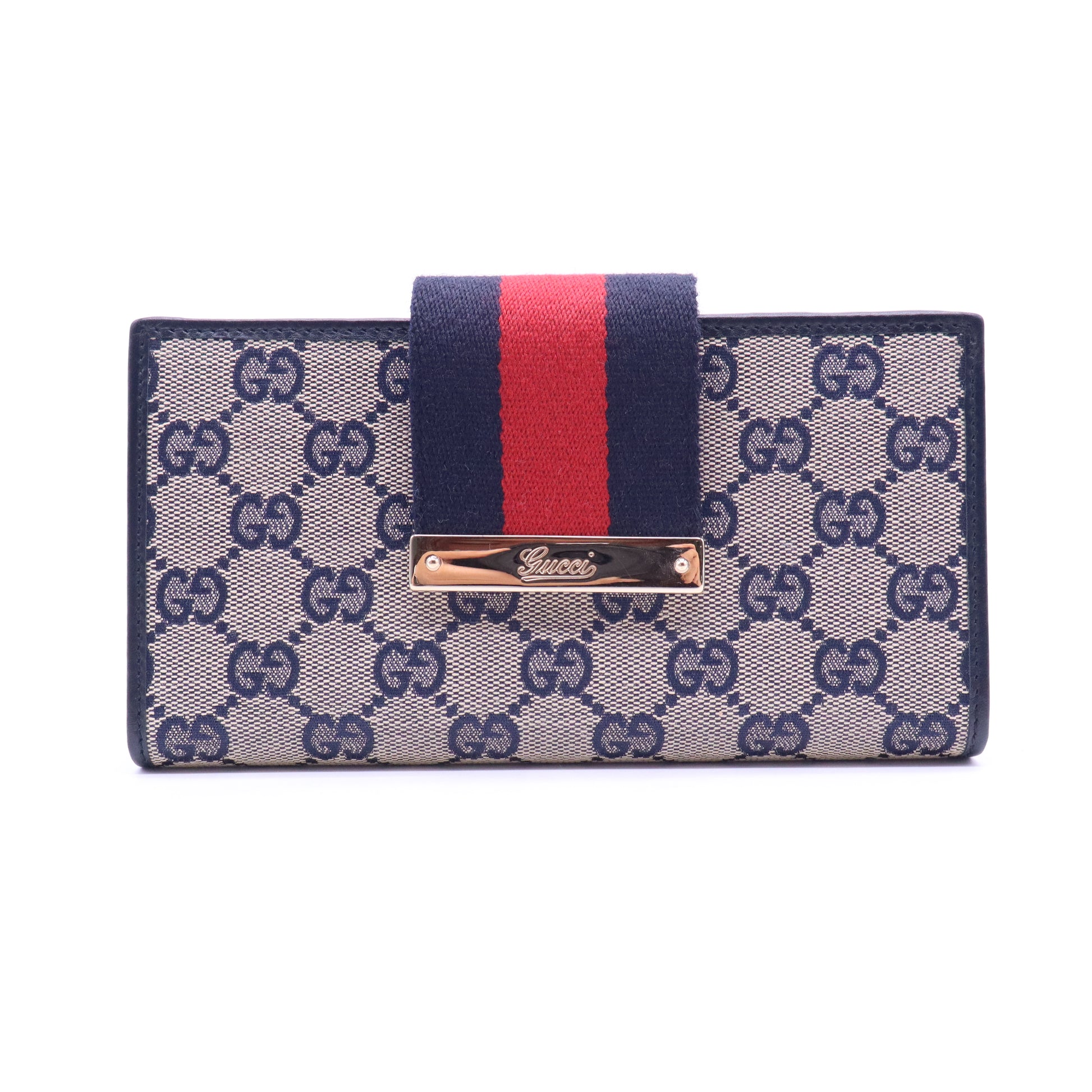Gucci GG Canvas Web French Wallet W21078