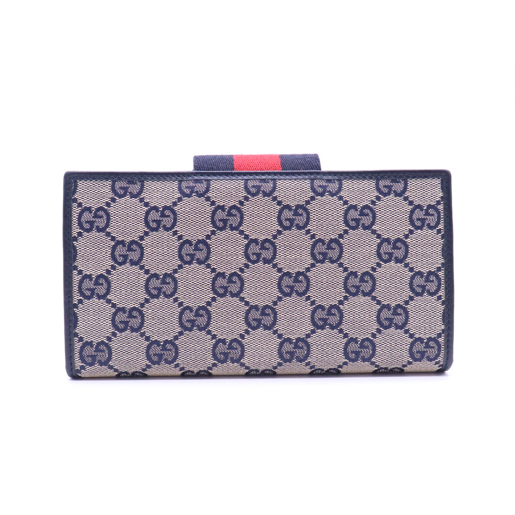 Gucci GG Canvas Web French Wallet W21078