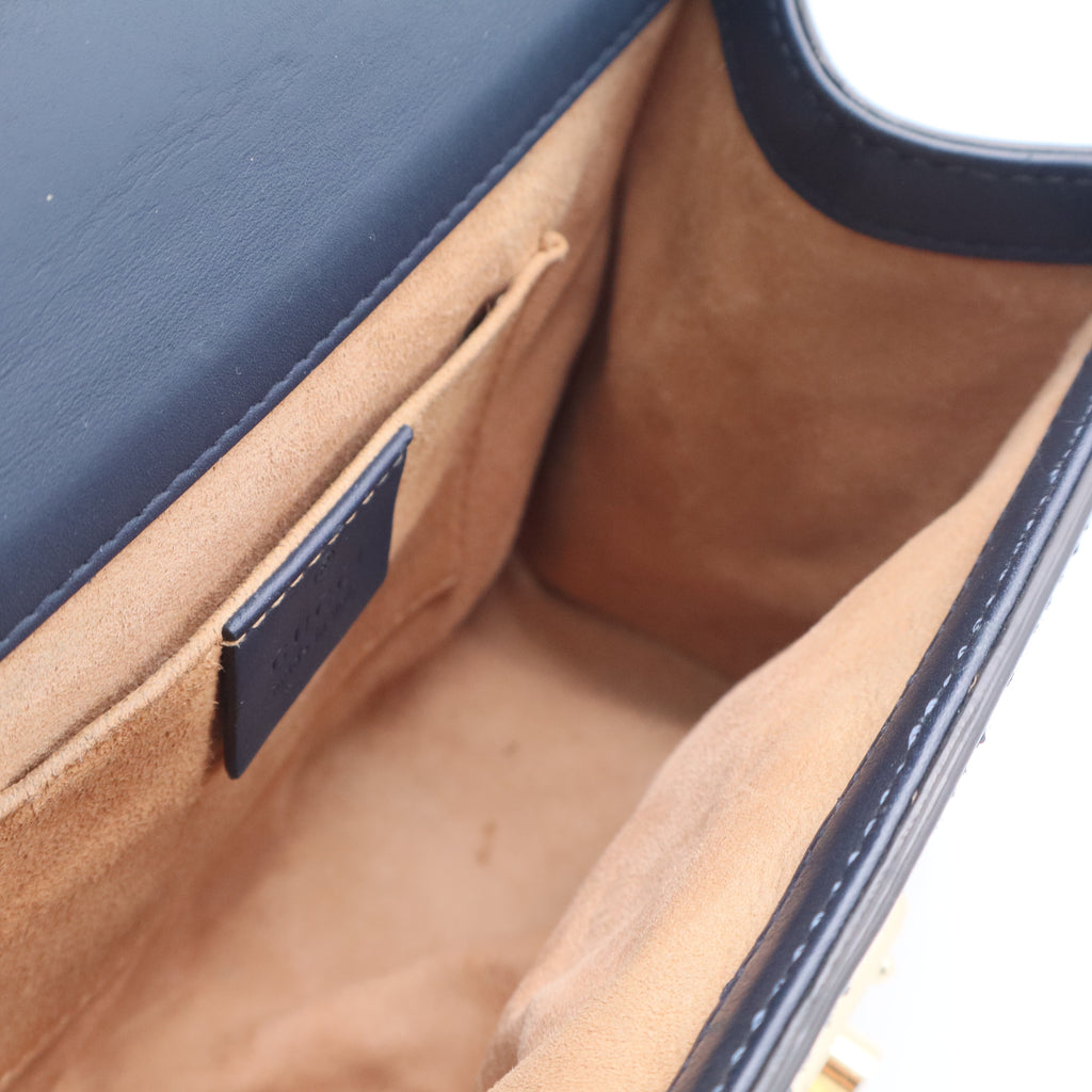 Pearly Padlock Shoulder Bag Studded Leather Small