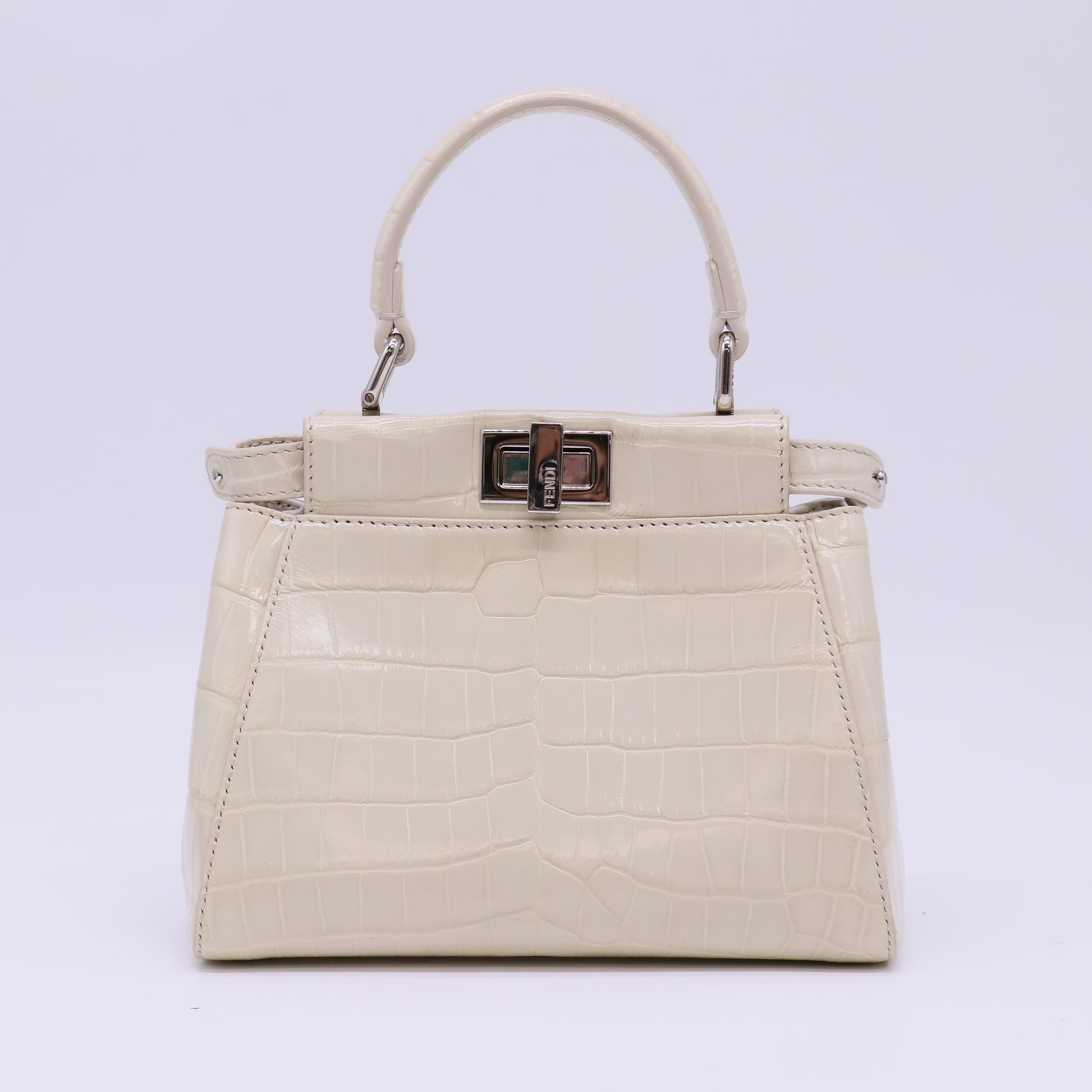 Fendi Iconic Peekaboo Mini Crocodile Leather Bag B22844