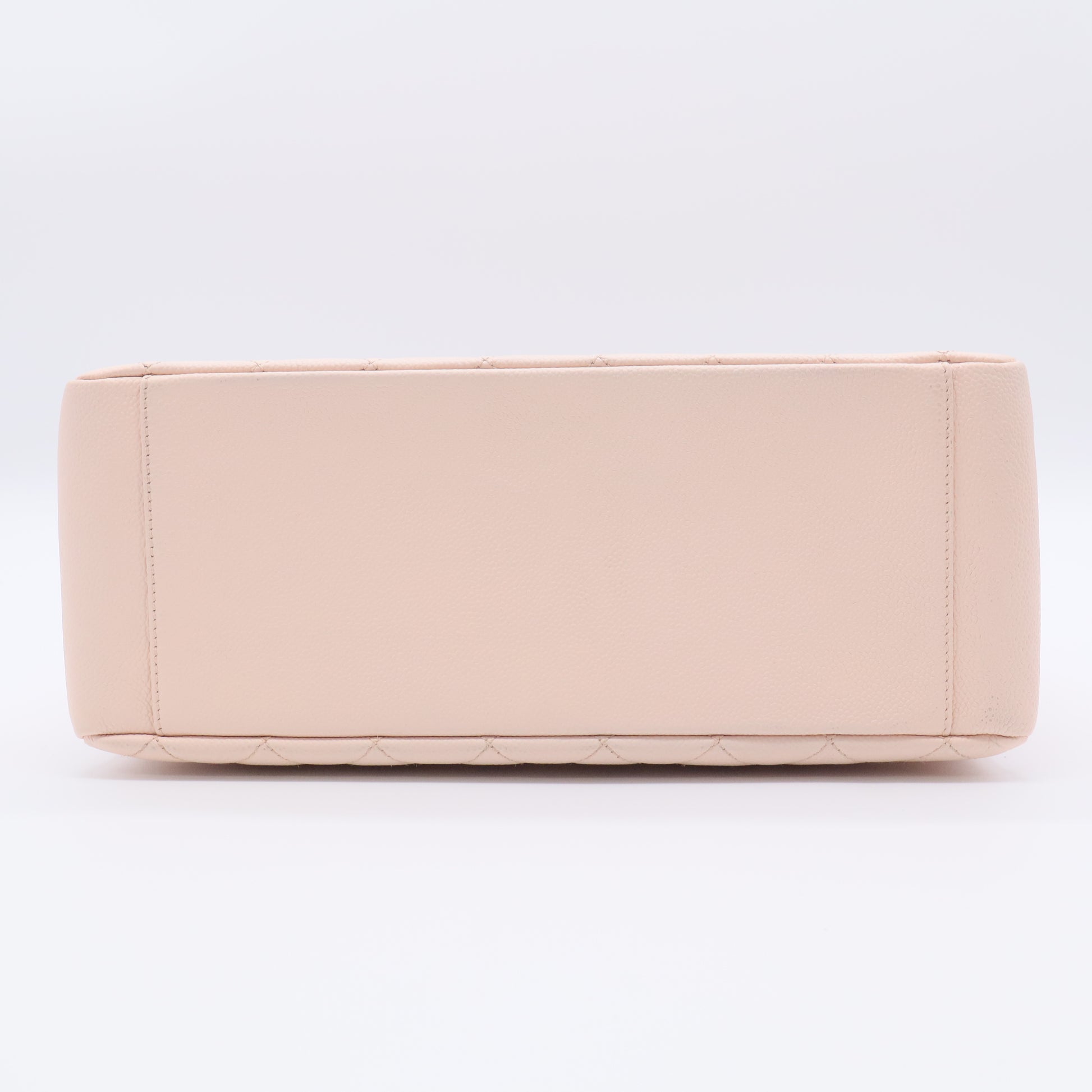 Light Pink Quilted Caviar Leather Grand Shopping Tote Bag TWINS