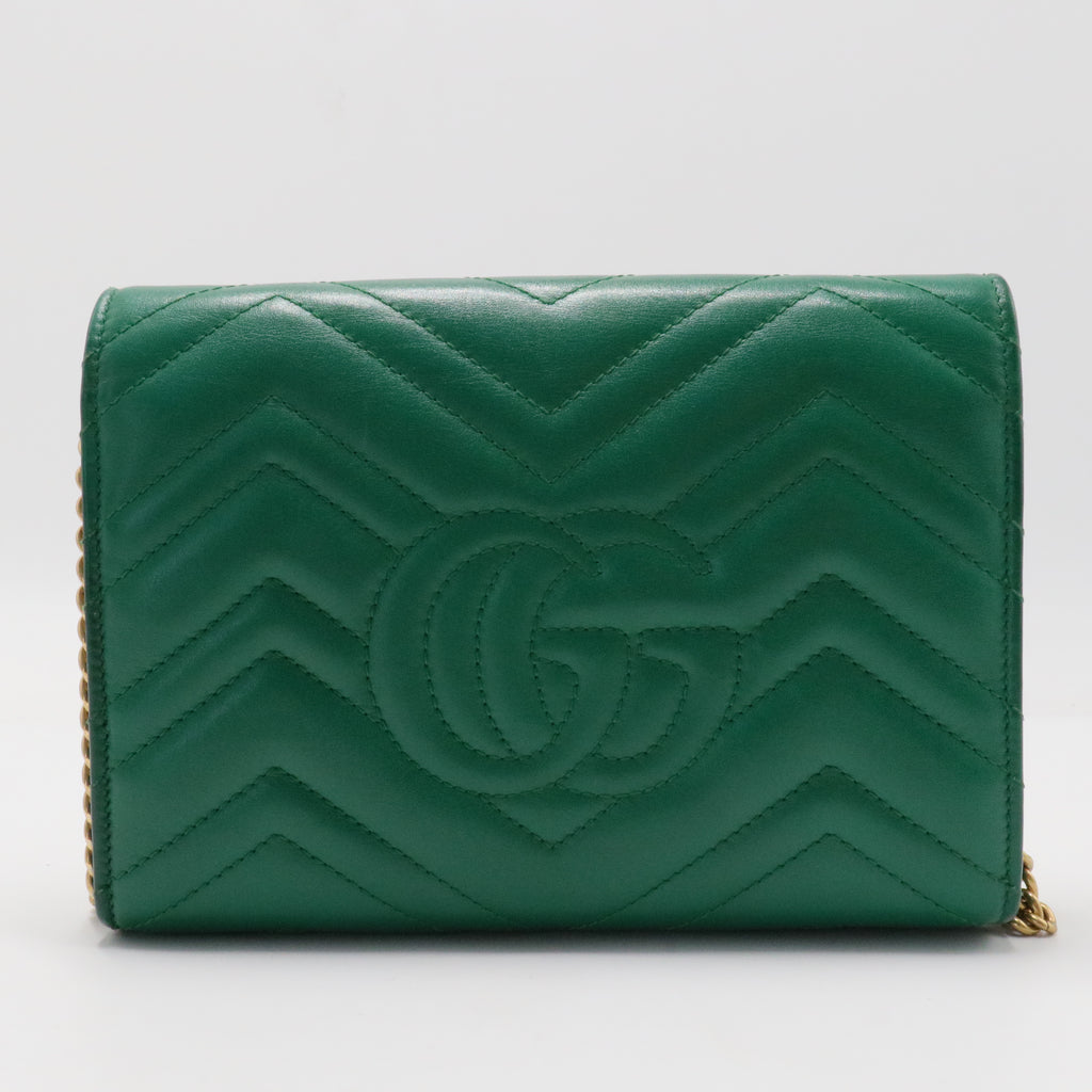 GG Marmont Chain Wallet Matelasse Leather Mini