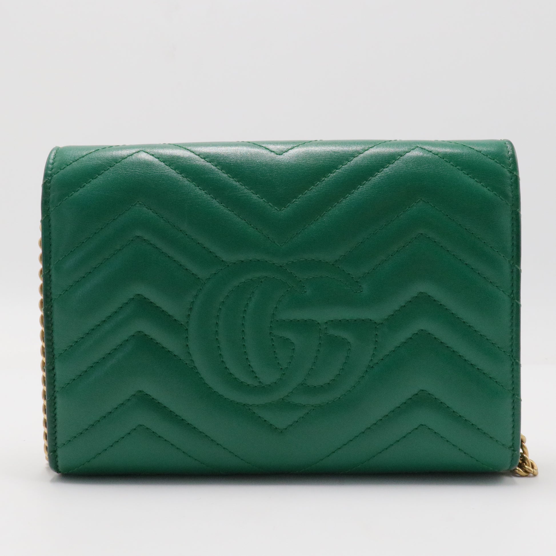 GG Marmont Chain Wallet Matelasse Leather Mini