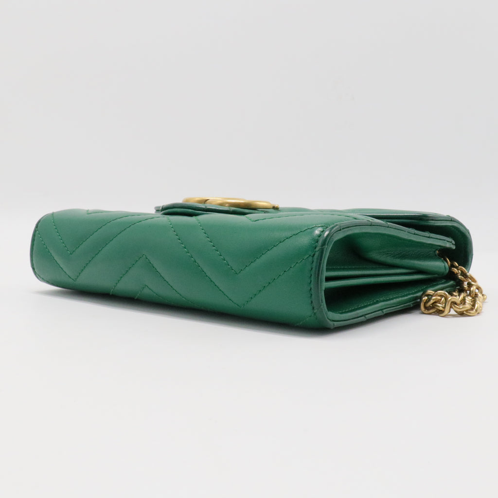 GG Marmont Chain Wallet Matelasse Leather Mini