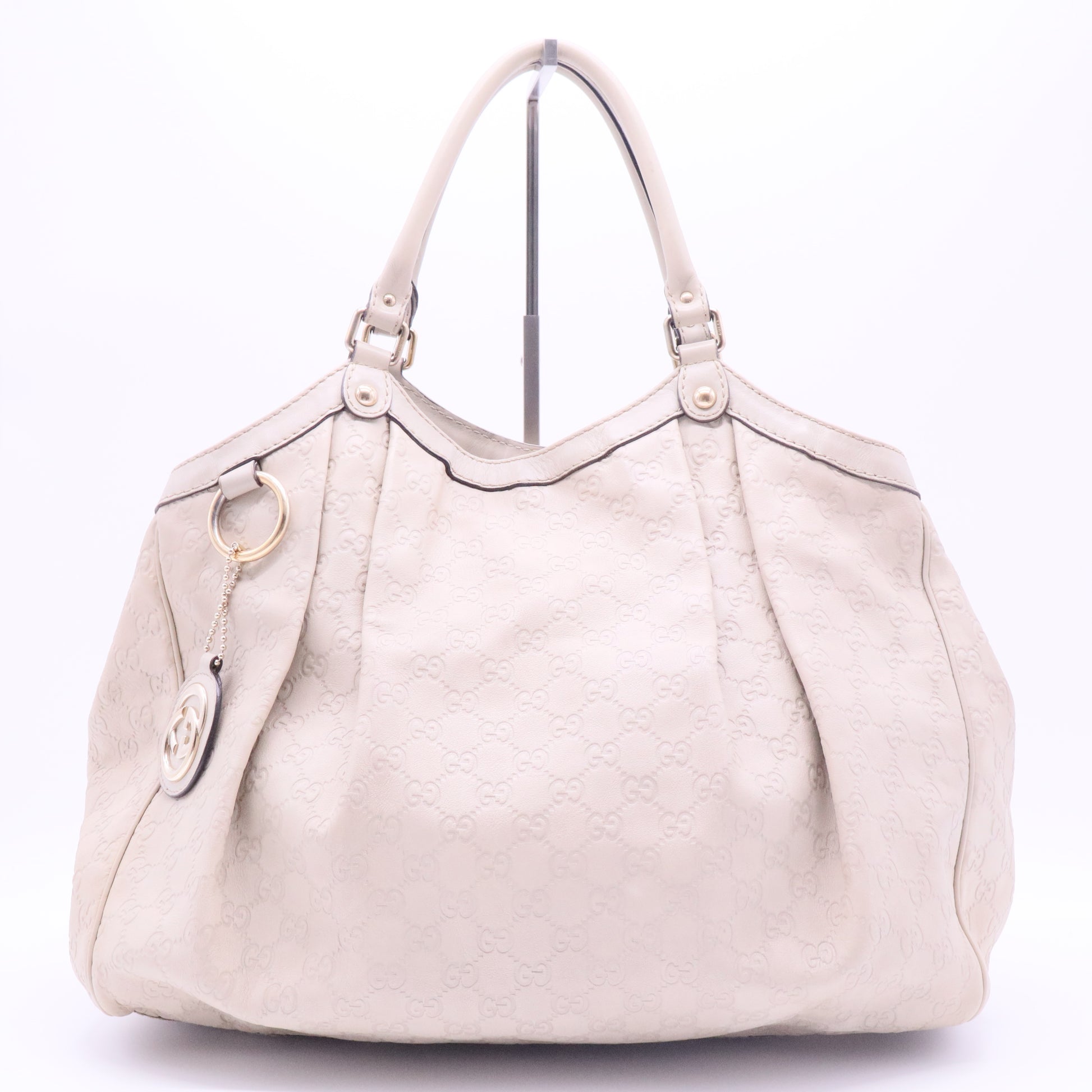 Sukey Large Guccissima Leather Tote Ivory