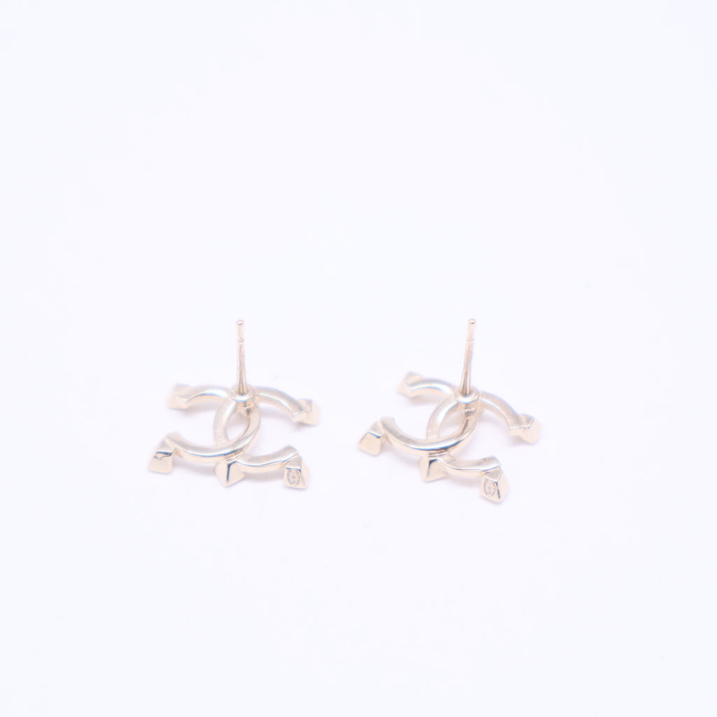 Earrings CHANEL CC Mark Rhinestone Gold W20515
