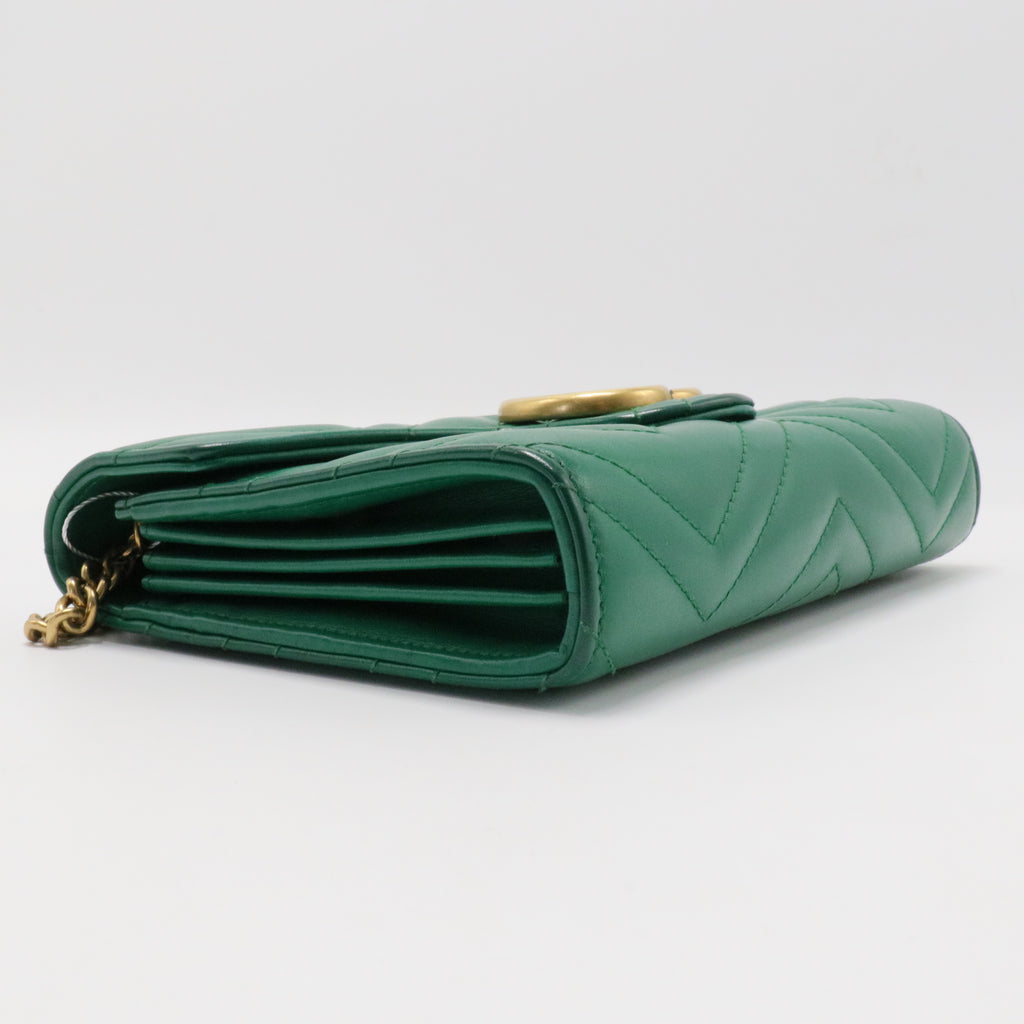 GG Marmont Chain Wallet Matelasse Leather Mini