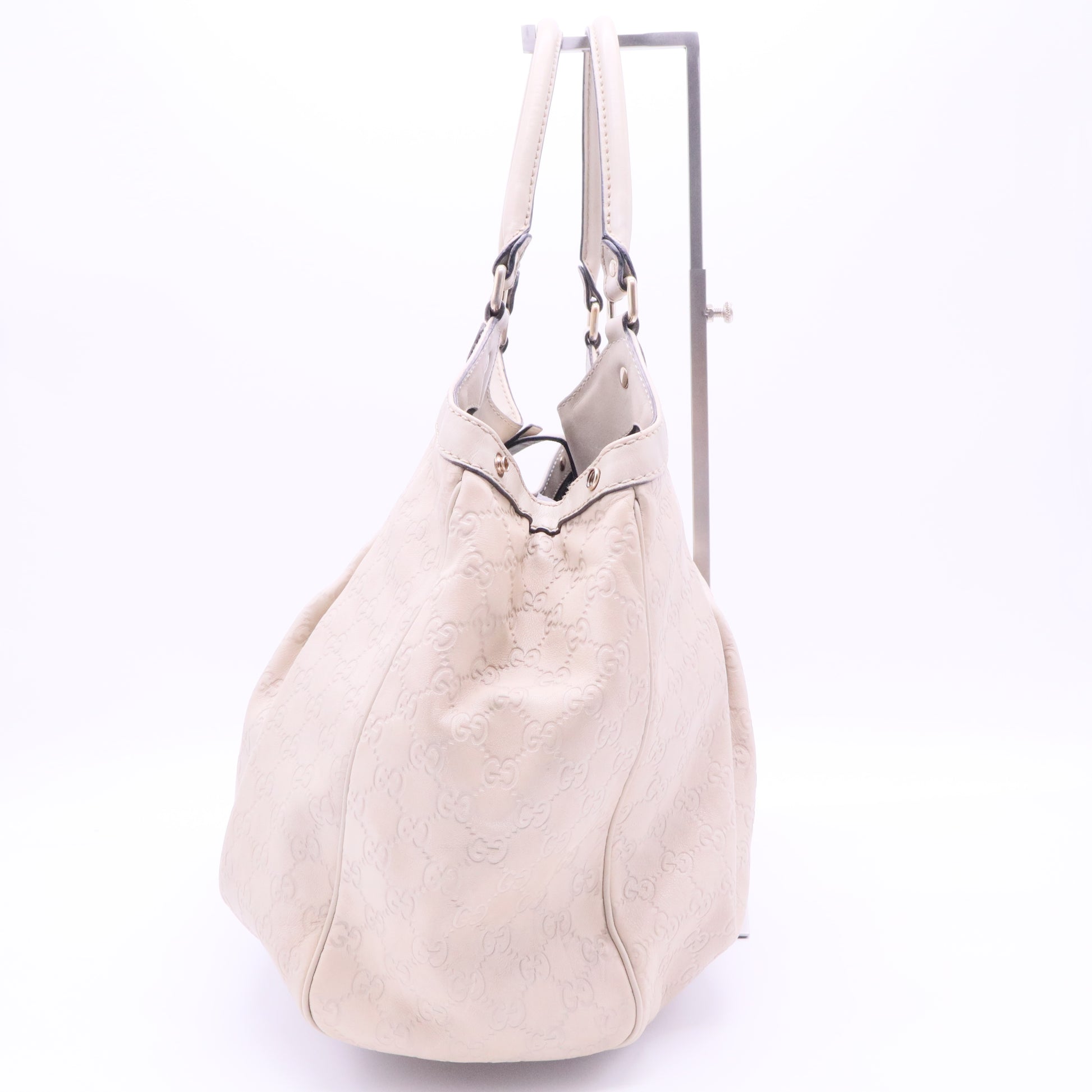 Sukey Large Guccissima Leather Tote Ivory