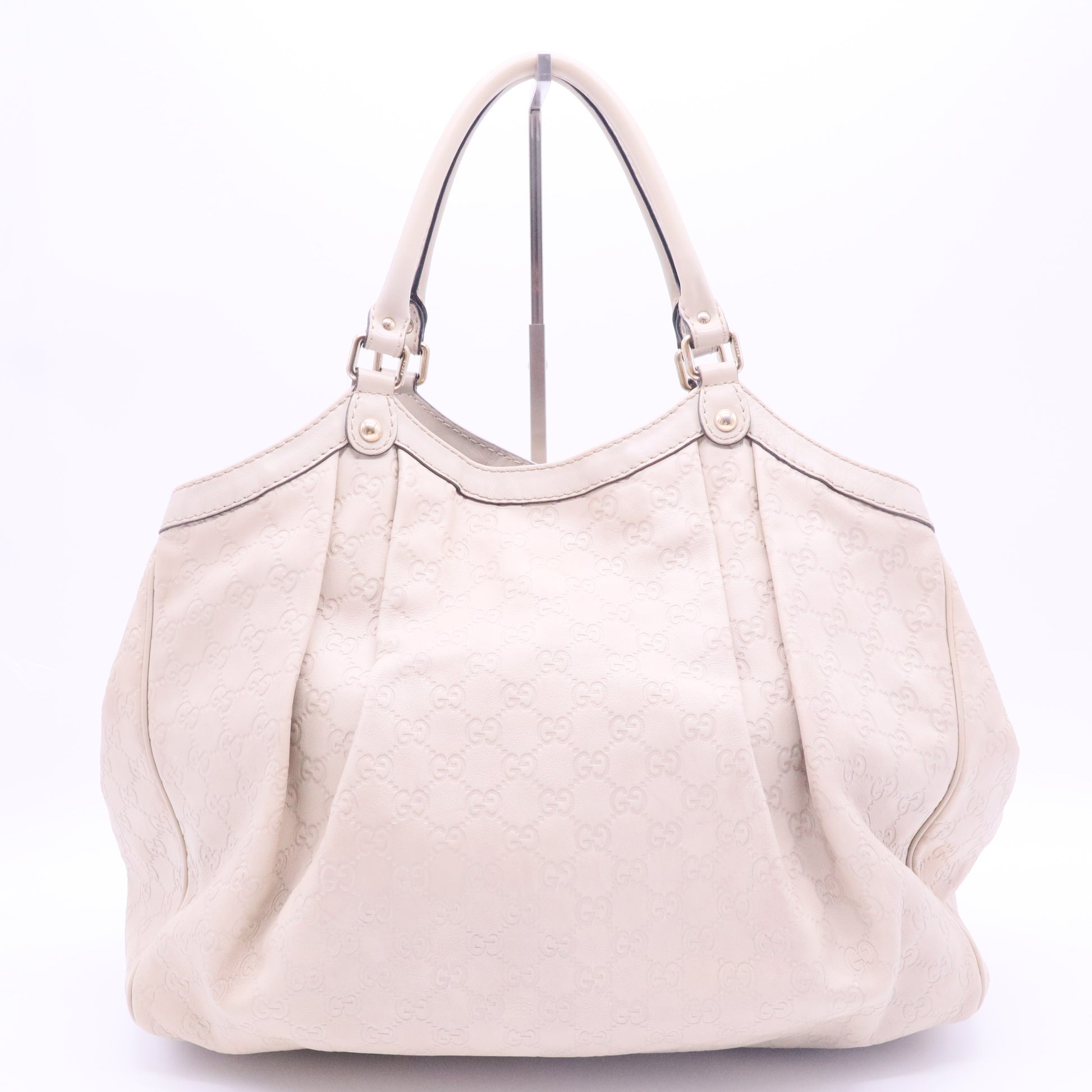 Sukey Large Guccissima Leather Tote Ivory