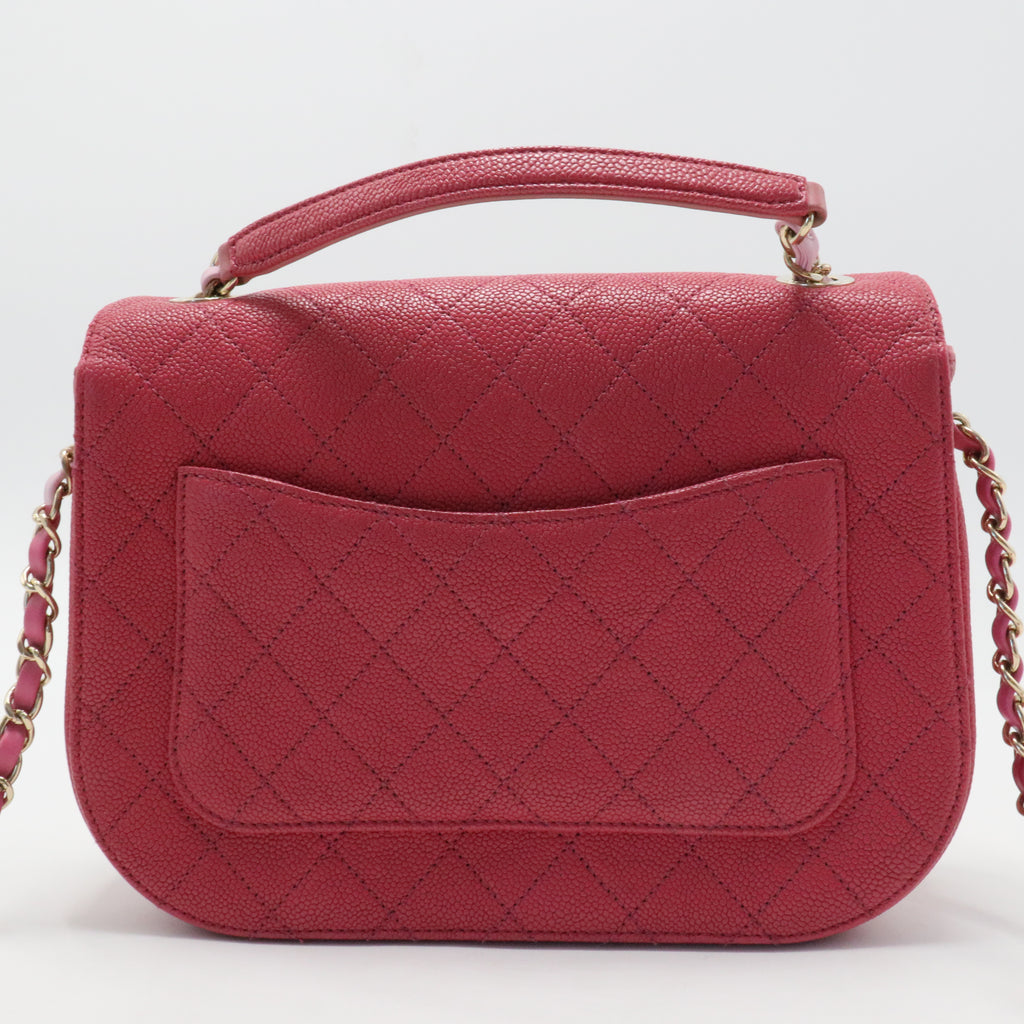 Thread Around Flap Bag Quilted Caviar Small